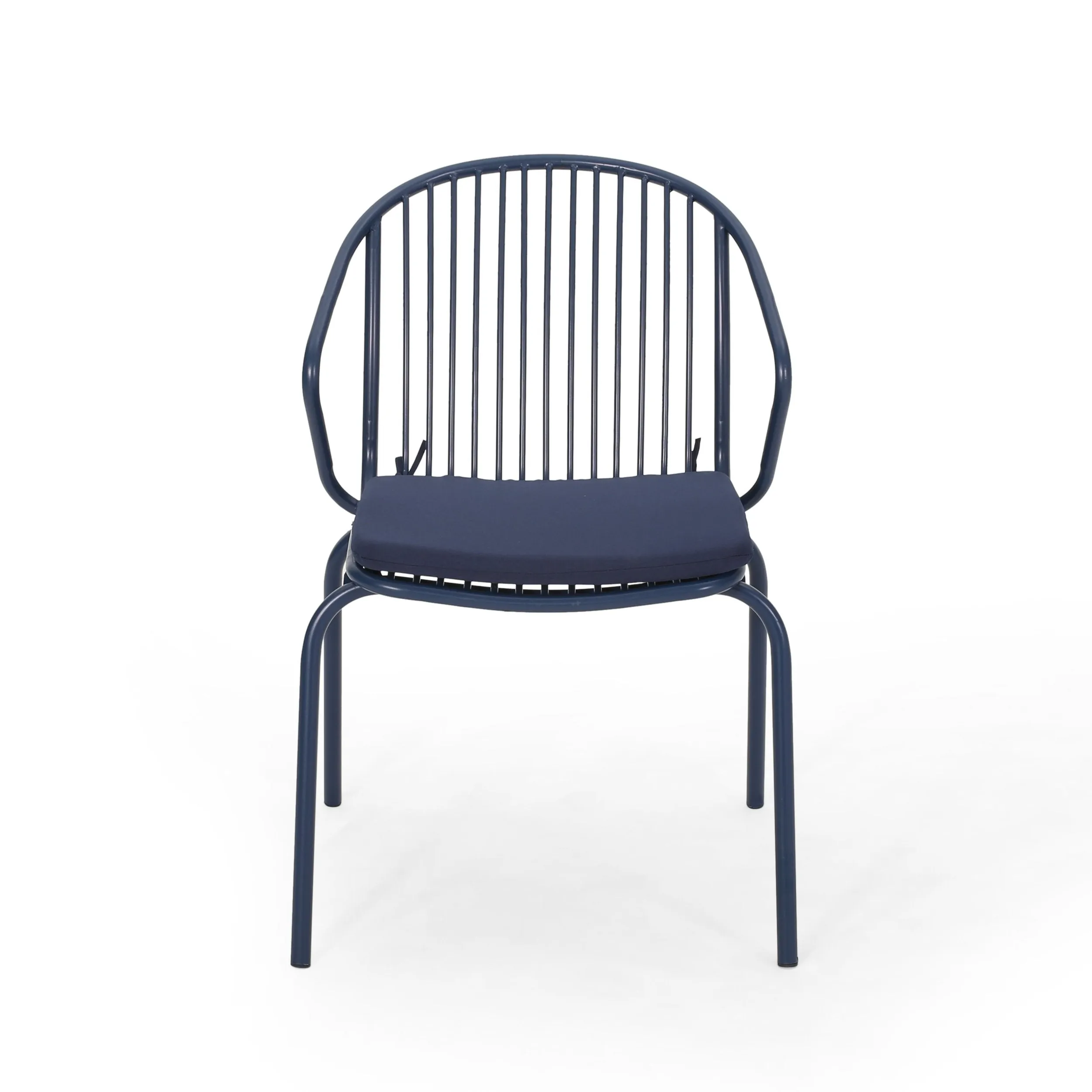 Outdoor Modern Iron Club Chair with Cushion (Set of 2) - NH717013