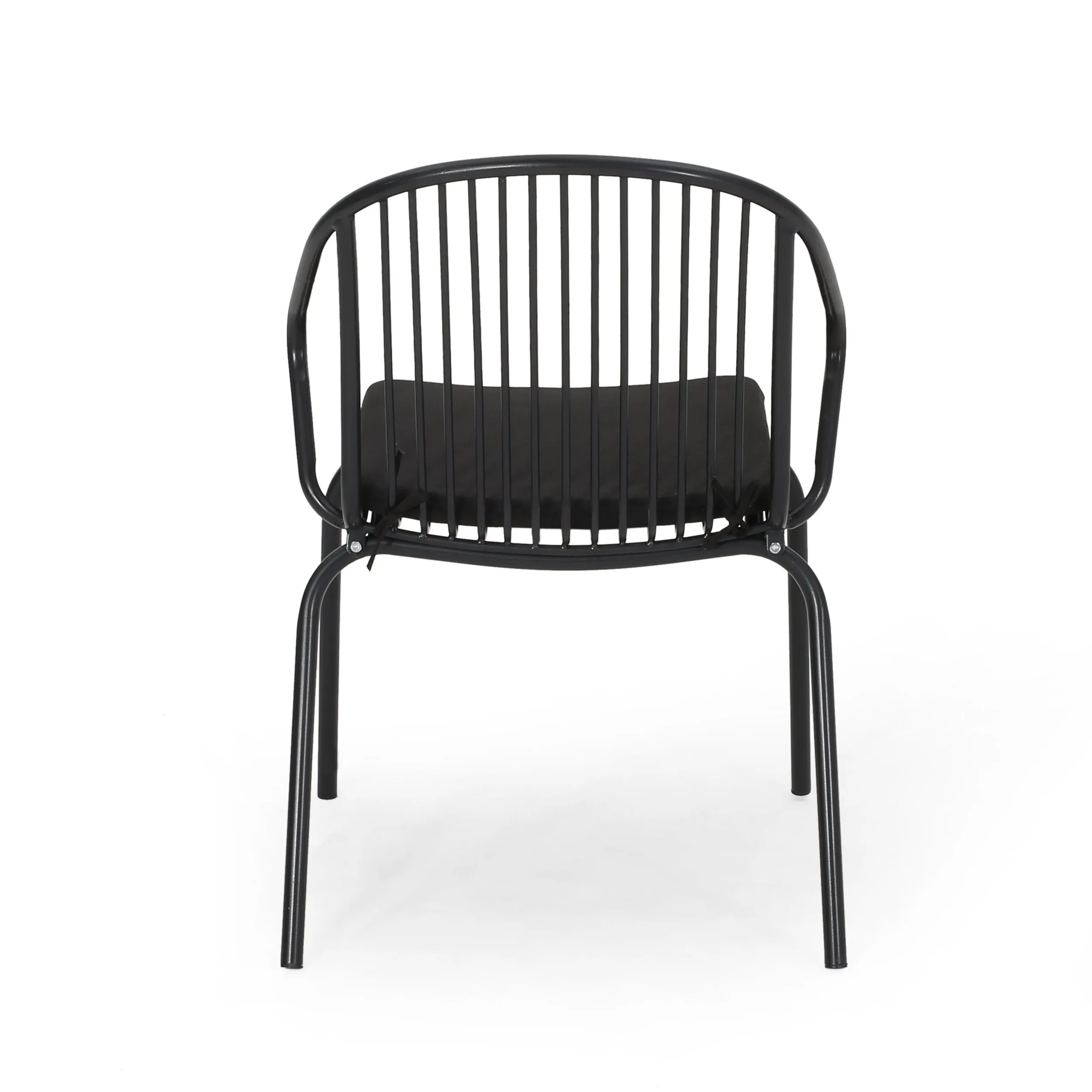 Outdoor Modern Iron Club Chair with Cushion (Set of 2) - NH717013