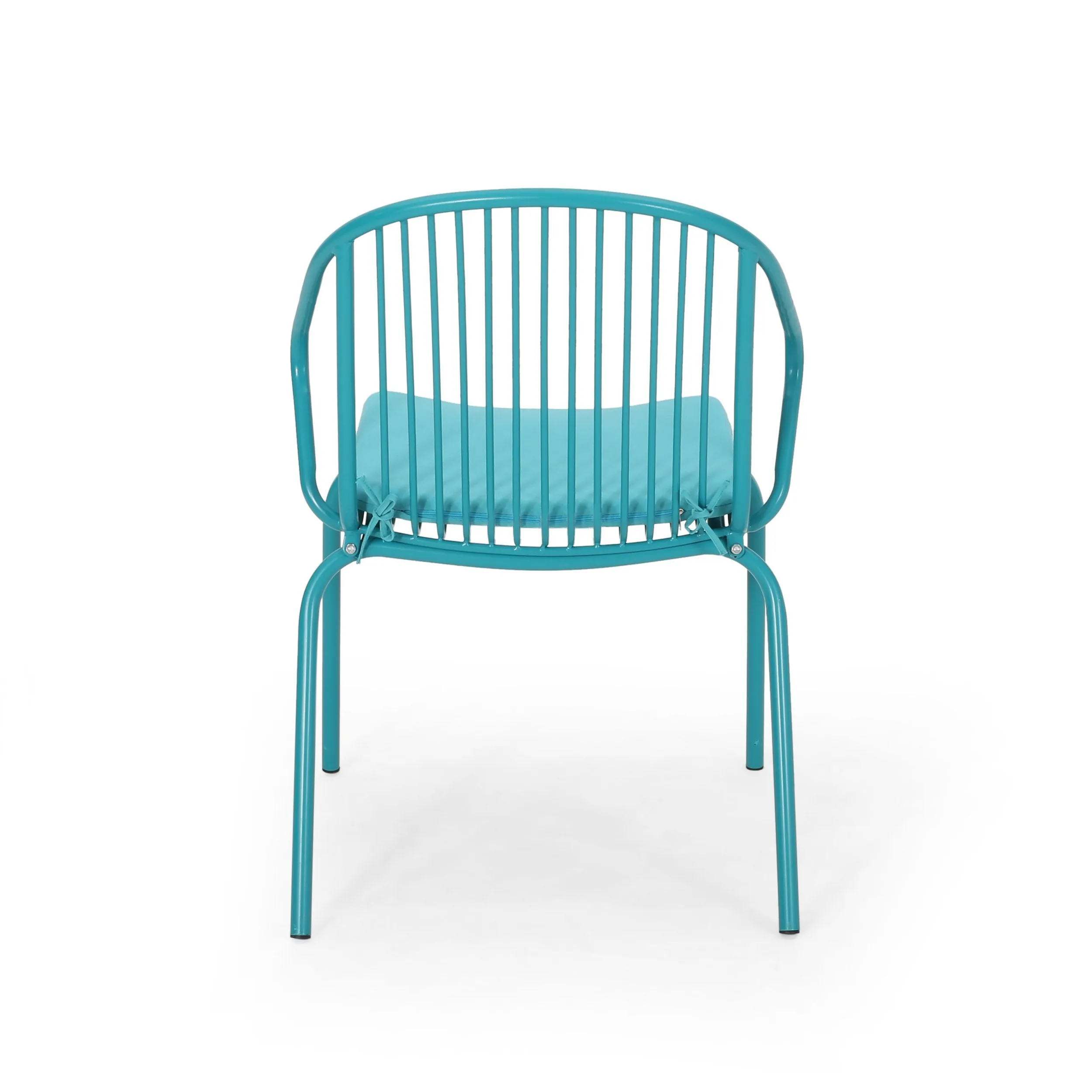Outdoor Modern Iron Club Chair with Cushion (Set of 2) - NH717013