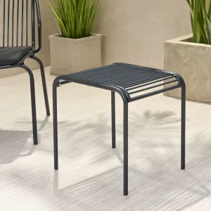 Outdoor Modern Iron Side Table - NH327013 patio chairs, outdoor seating