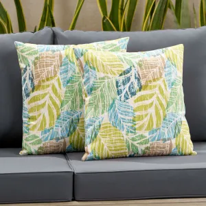 Outdoor Modern Square Water Resistant Fabric Pillow (Set of 2) - NH434013 patio chairs, outdoor seating