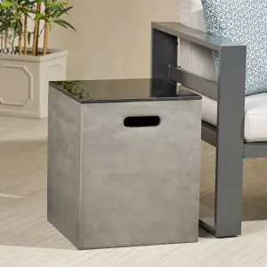Outdoor Modern Tank Holder Side Table - NH144113 patio chairs, outdoor seating