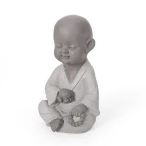 Outdoor Monk Garden Statue, Gray - NH663413 patio chairs, outdoor seating