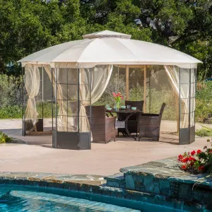 Outdoor Mosquito Netting 13 x 13 Foot Gazebo - NH729492 patio chairs, outdoor seating
