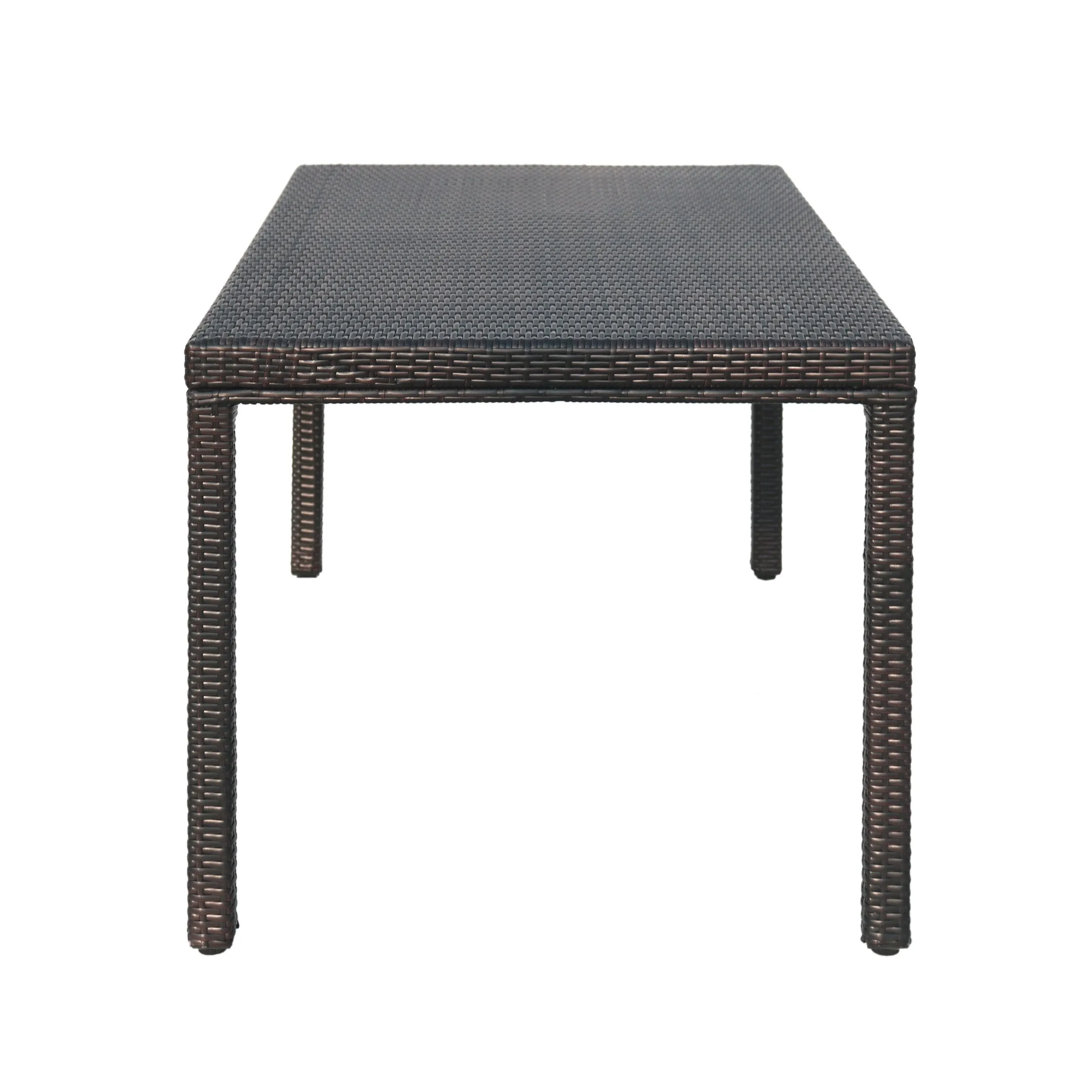 Outdoor Multibrown Wicker Rectangular Dining Table - NH872003
