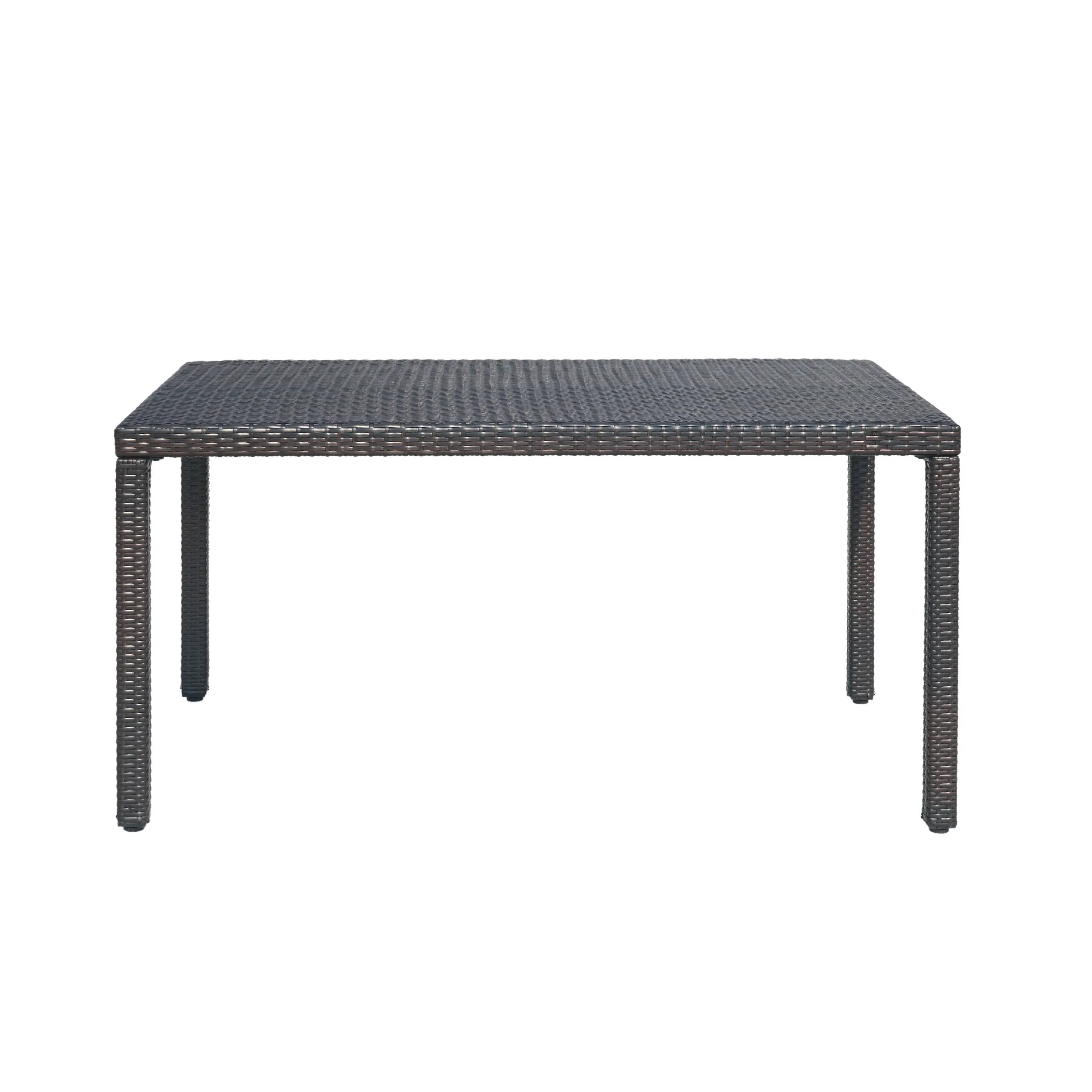 Outdoor Multibrown Wicker Rectangular Dining Table - NH872003