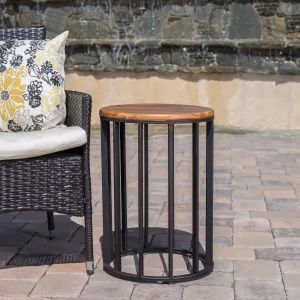 Outdoor Natural Finished Acacia Wood 15-inch Accent Table - NH431103 patio chairs, outdoor seating