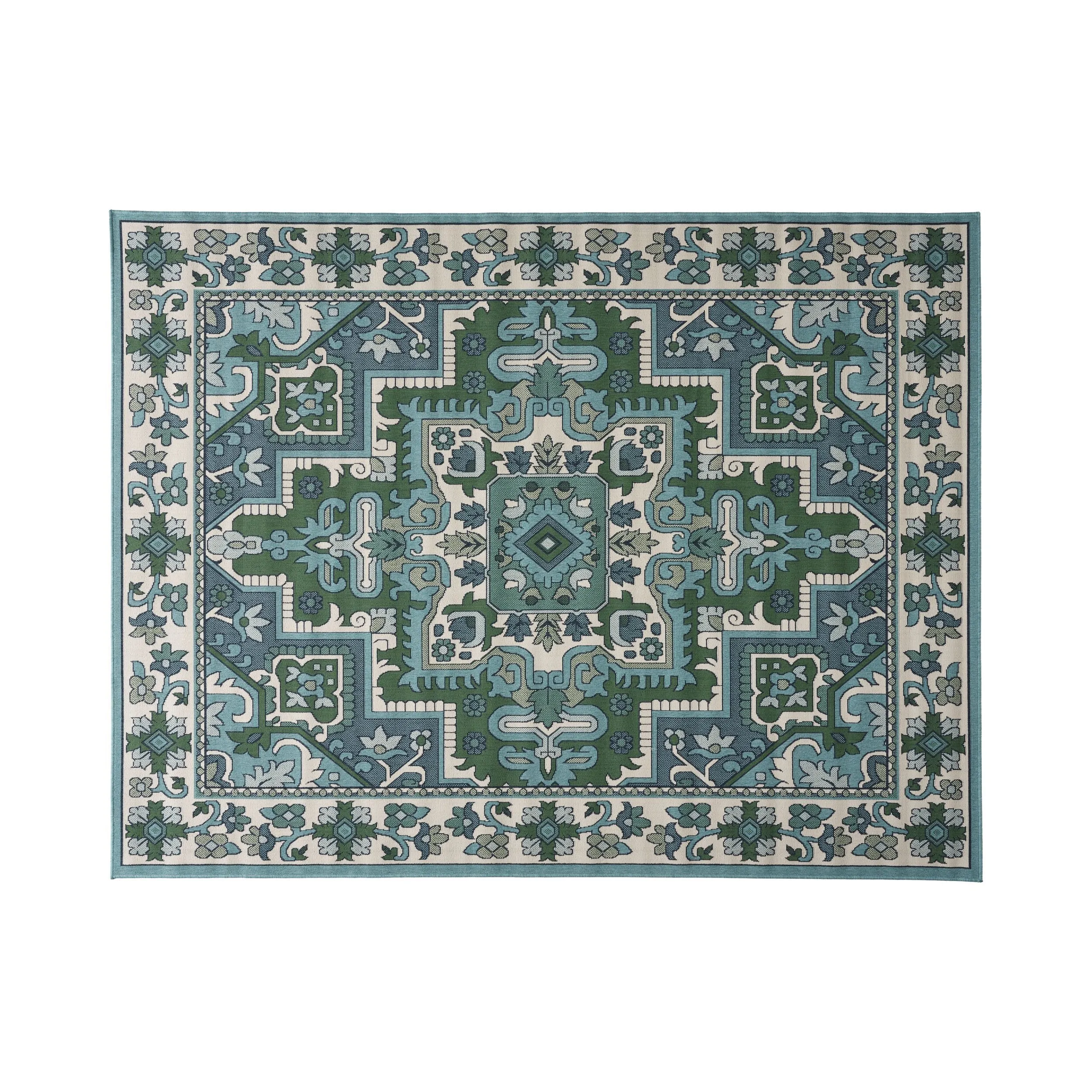 Outdoor Oriental Area Rug, Ivory and Blue - NH185803 patio chairs, outdoor seating