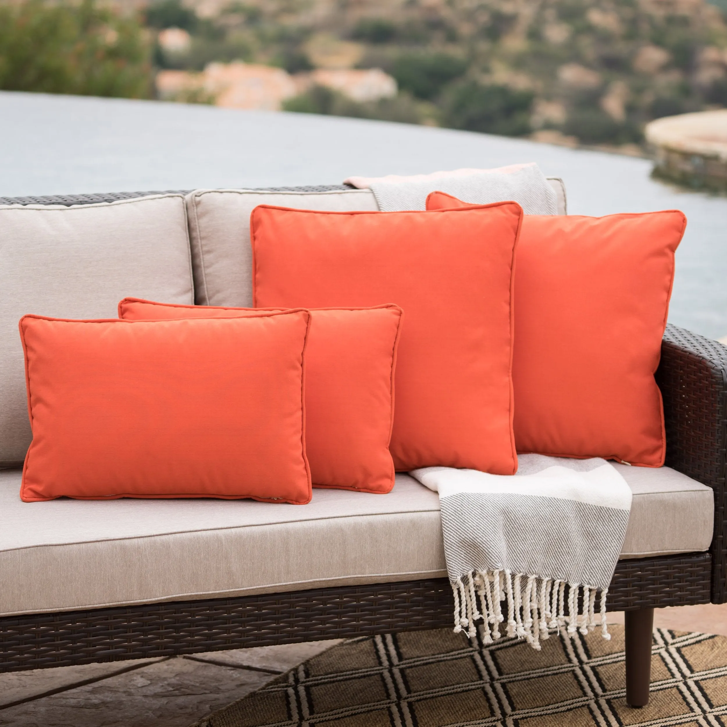Outdoor Patio Water Resistant Pillow Sets - NH657003