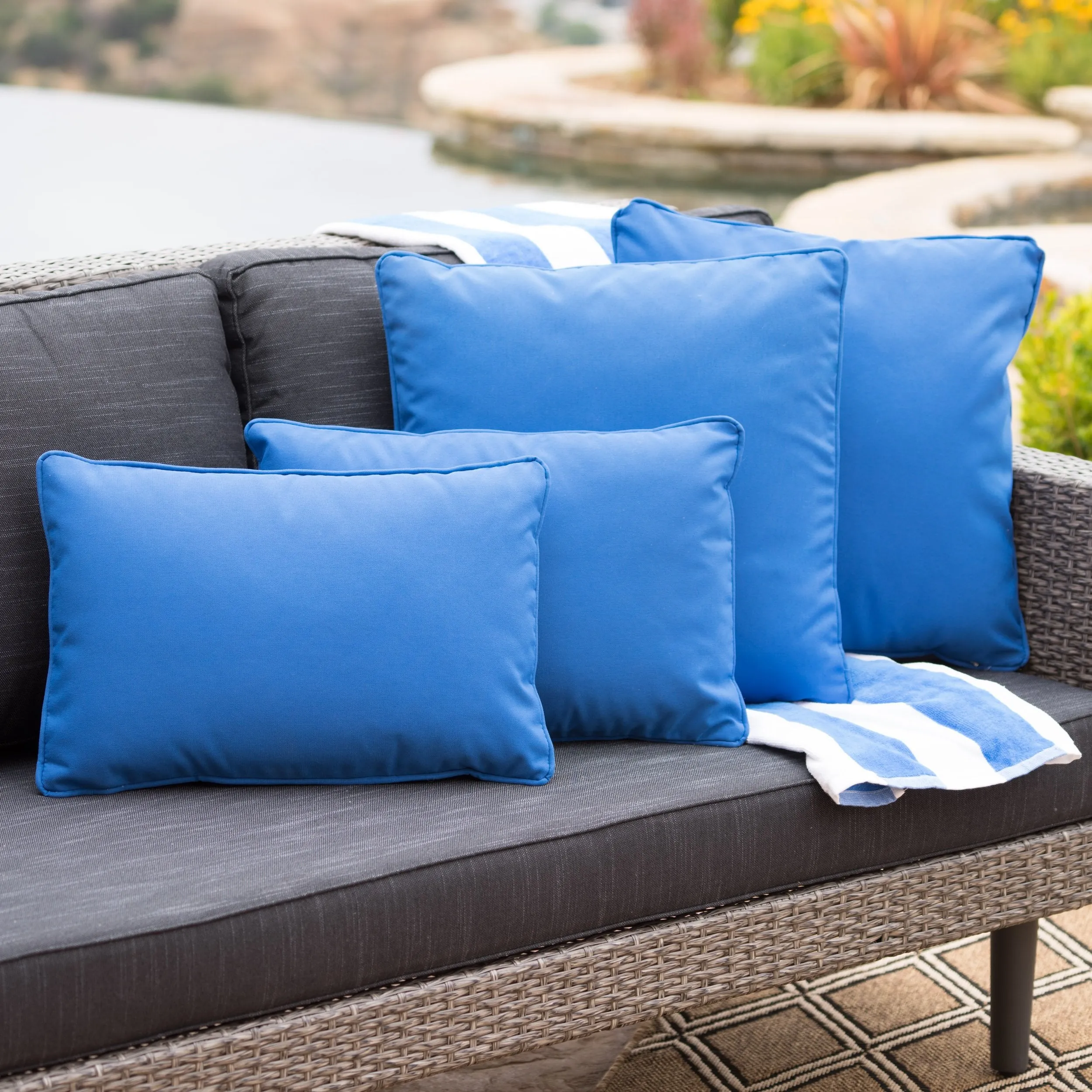 Outdoor Patio Water Resistant Pillow Sets - NH657003