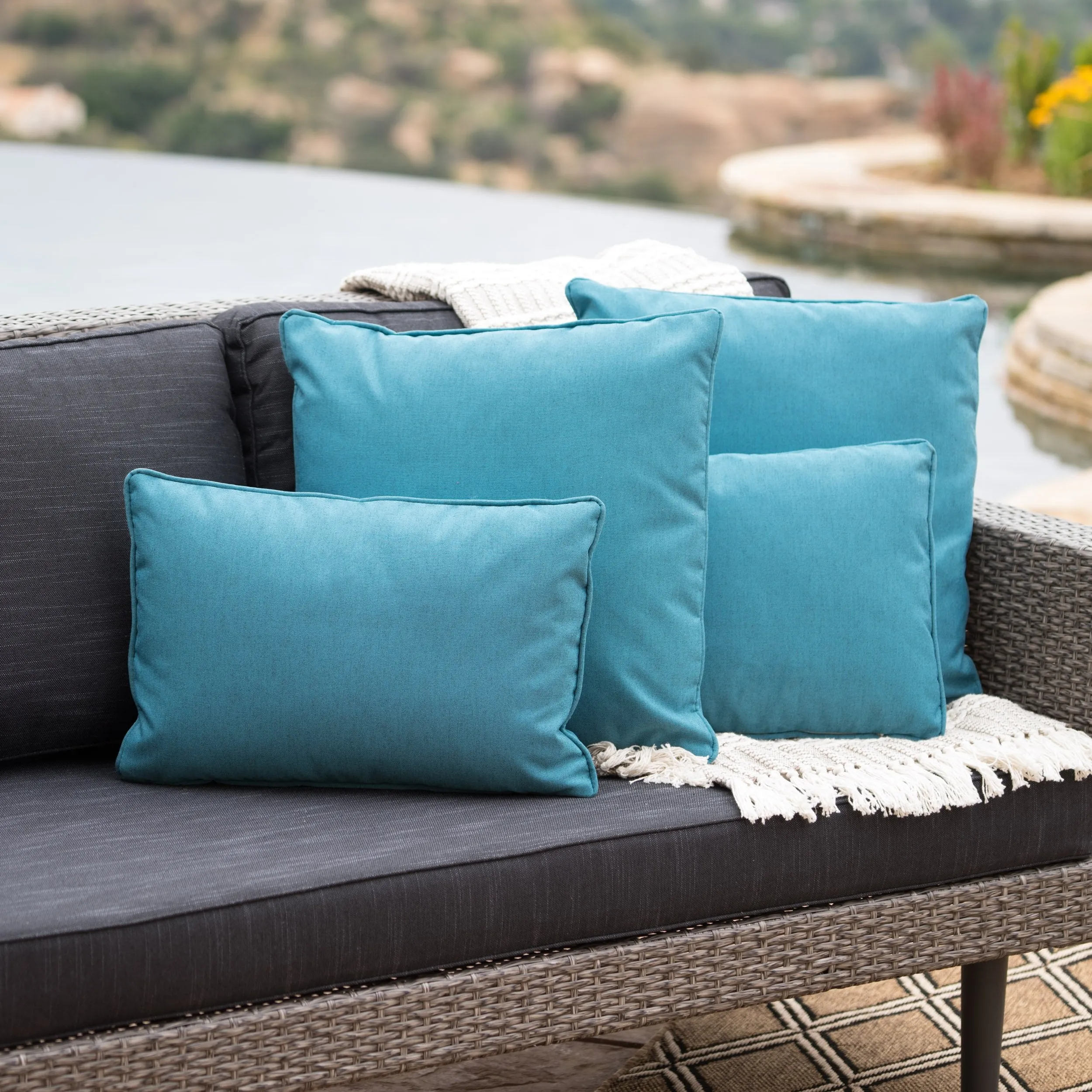 Outdoor Patio Water Resistant Pillow Sets - NH657003