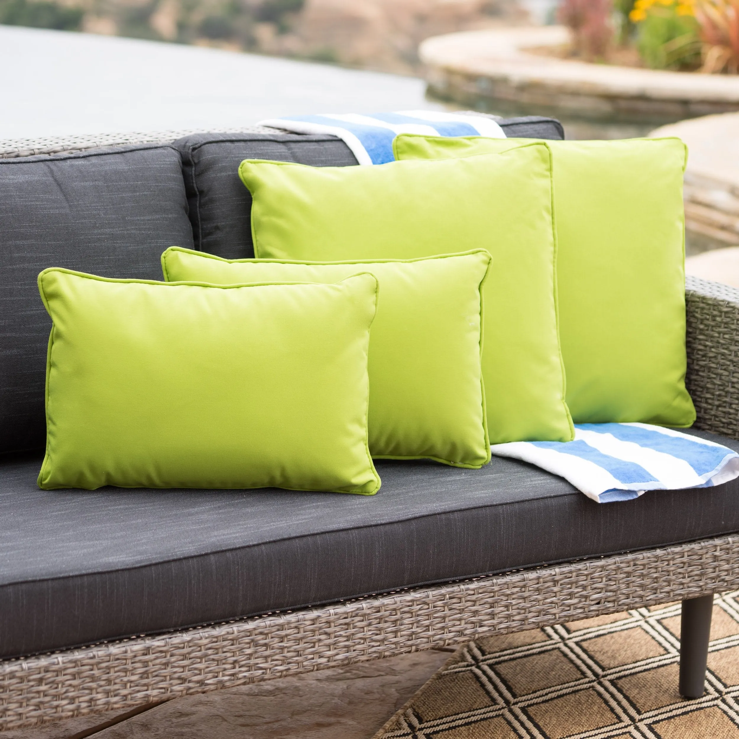 Outdoor Patio Water Resistant Pillow Sets - NH657003