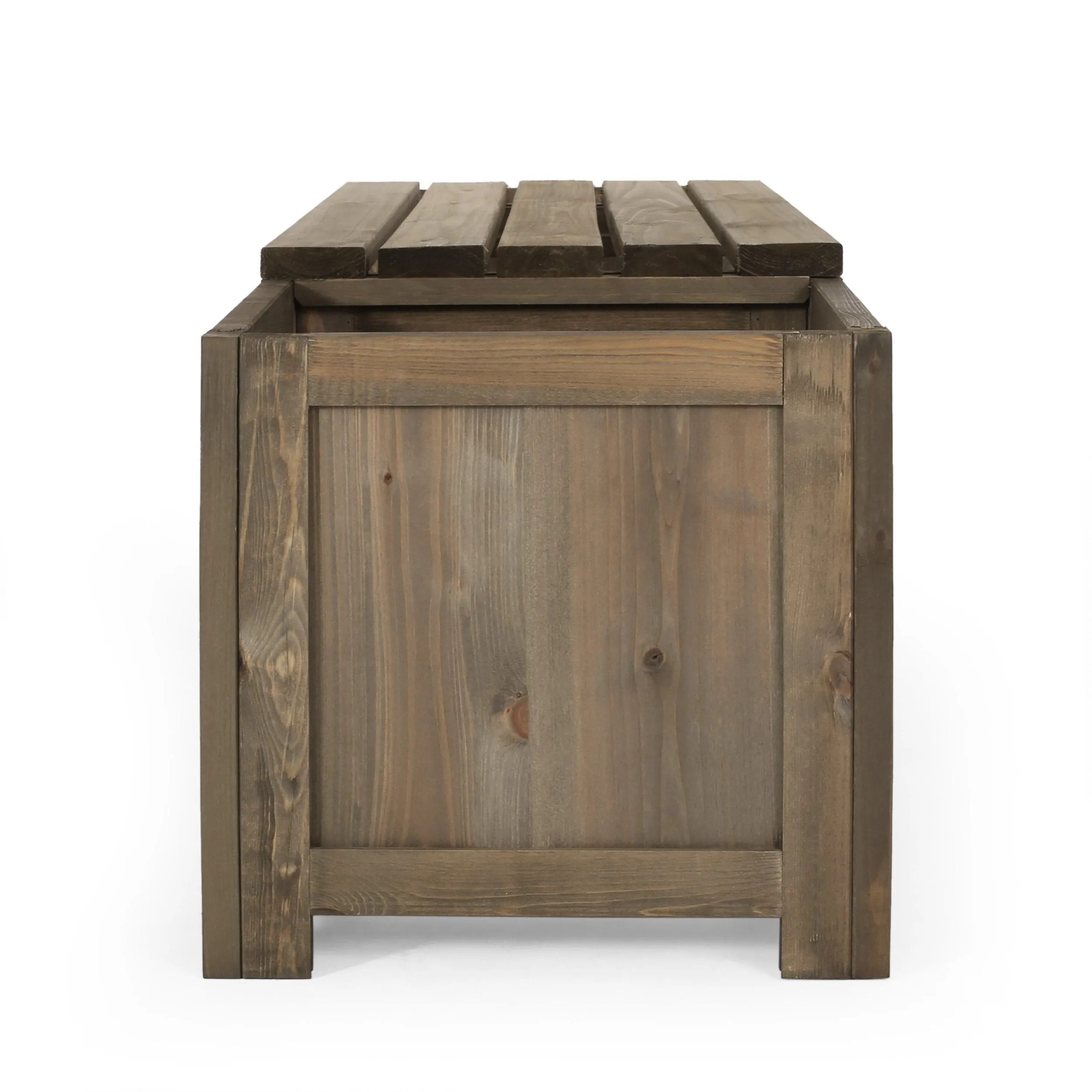 Outdoor Pine Wood Planter Bench - NH745513