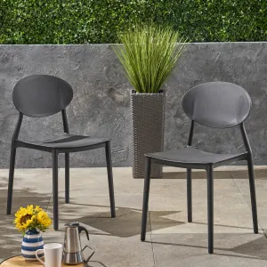 Outdoor Plastic Chairs (Set of 2) - NH315603 patio chairs, outdoor seating
