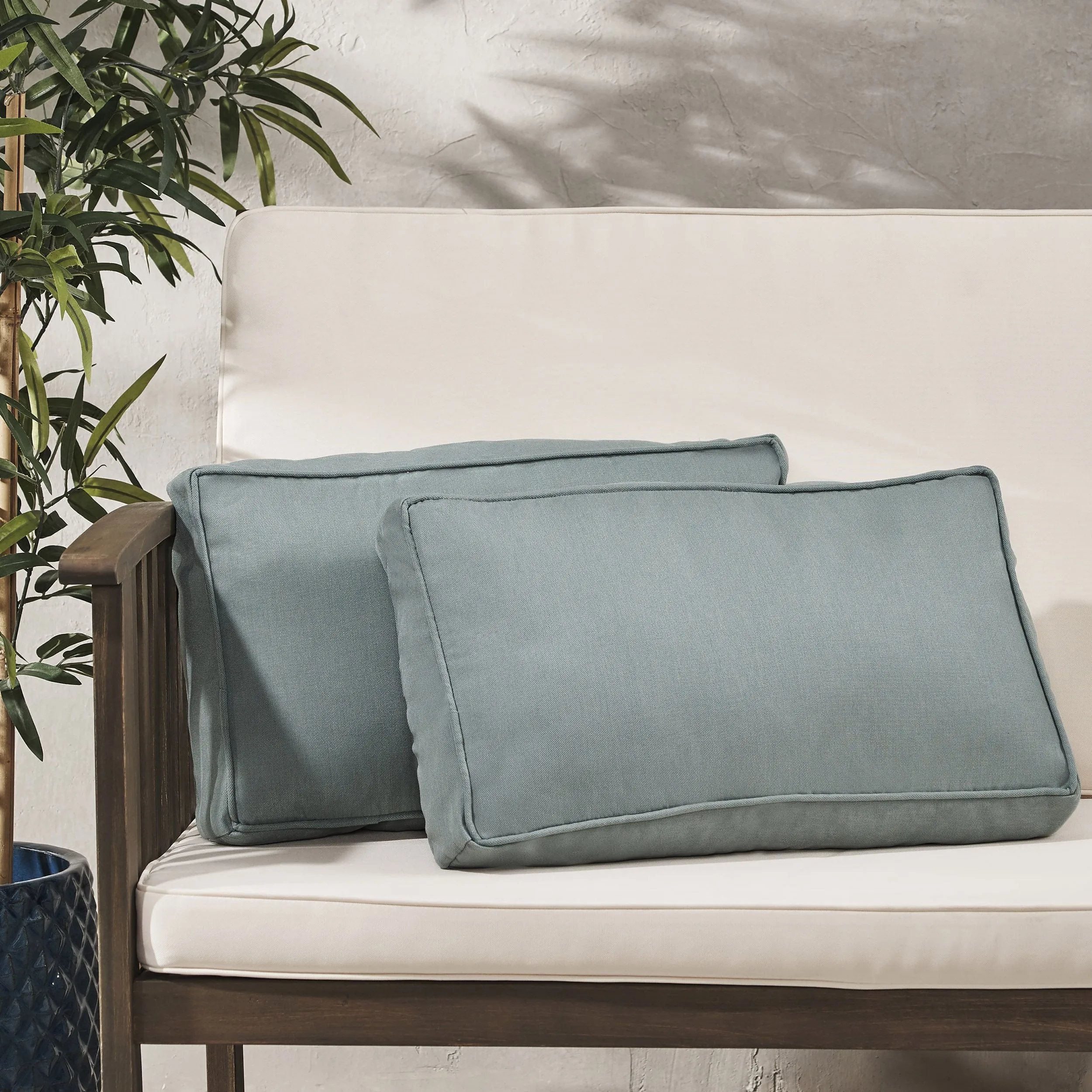 Outdoor Rectanglular Water Resistant 12"x20" Lumbar Pillows - NH079703