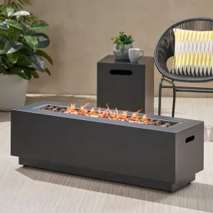 Outdoor Rectangular Fire Pit with Tank Holder - NH071113 patio chairs, outdoor seating