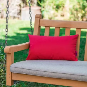 Outdoor Red Water Resistant Rectangular Throw Pillow - NH859203 patio chairs, outdoor seating