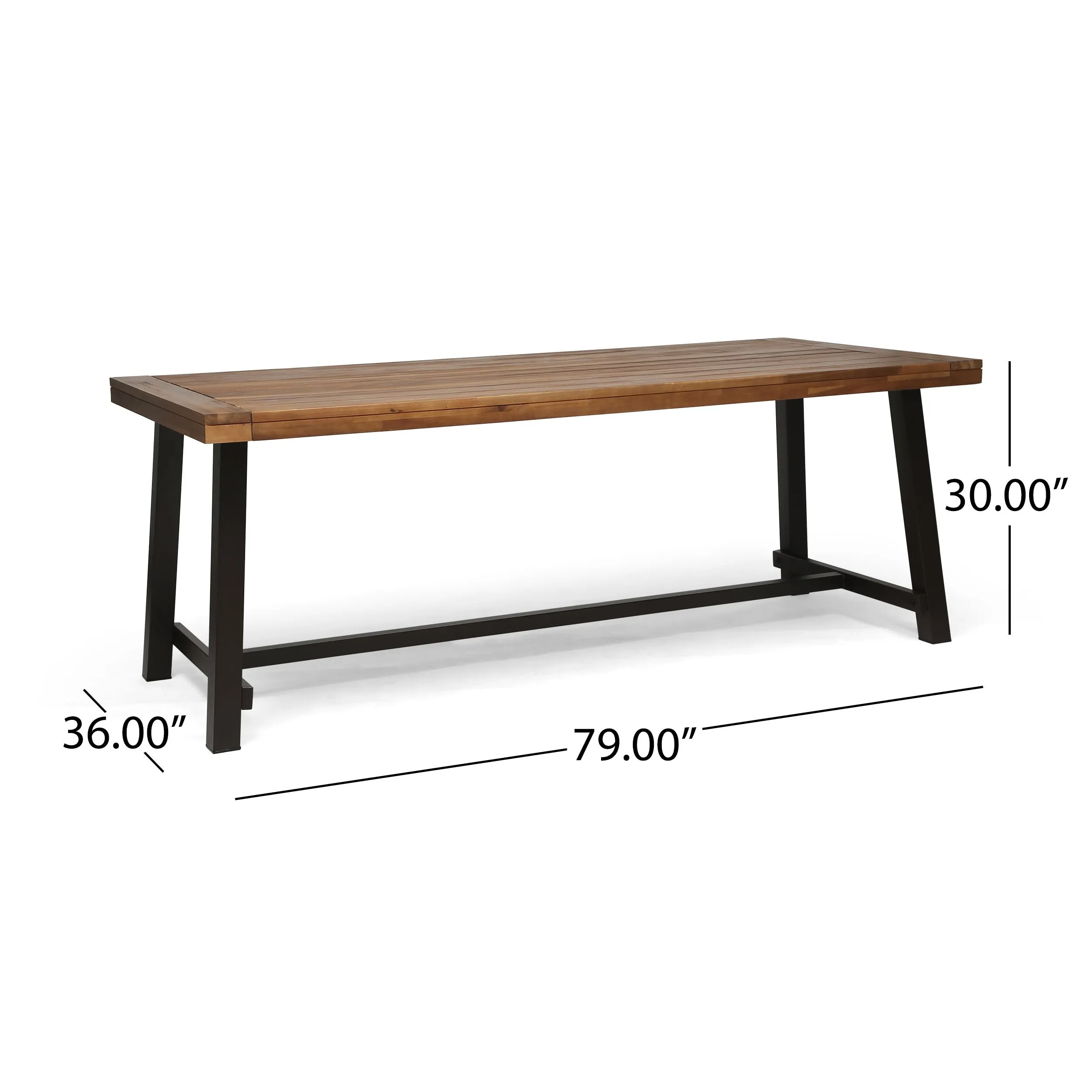 Outdoor Rustic Acacia Wood 8 Seater Dining Set with Dining Bench - NH669013