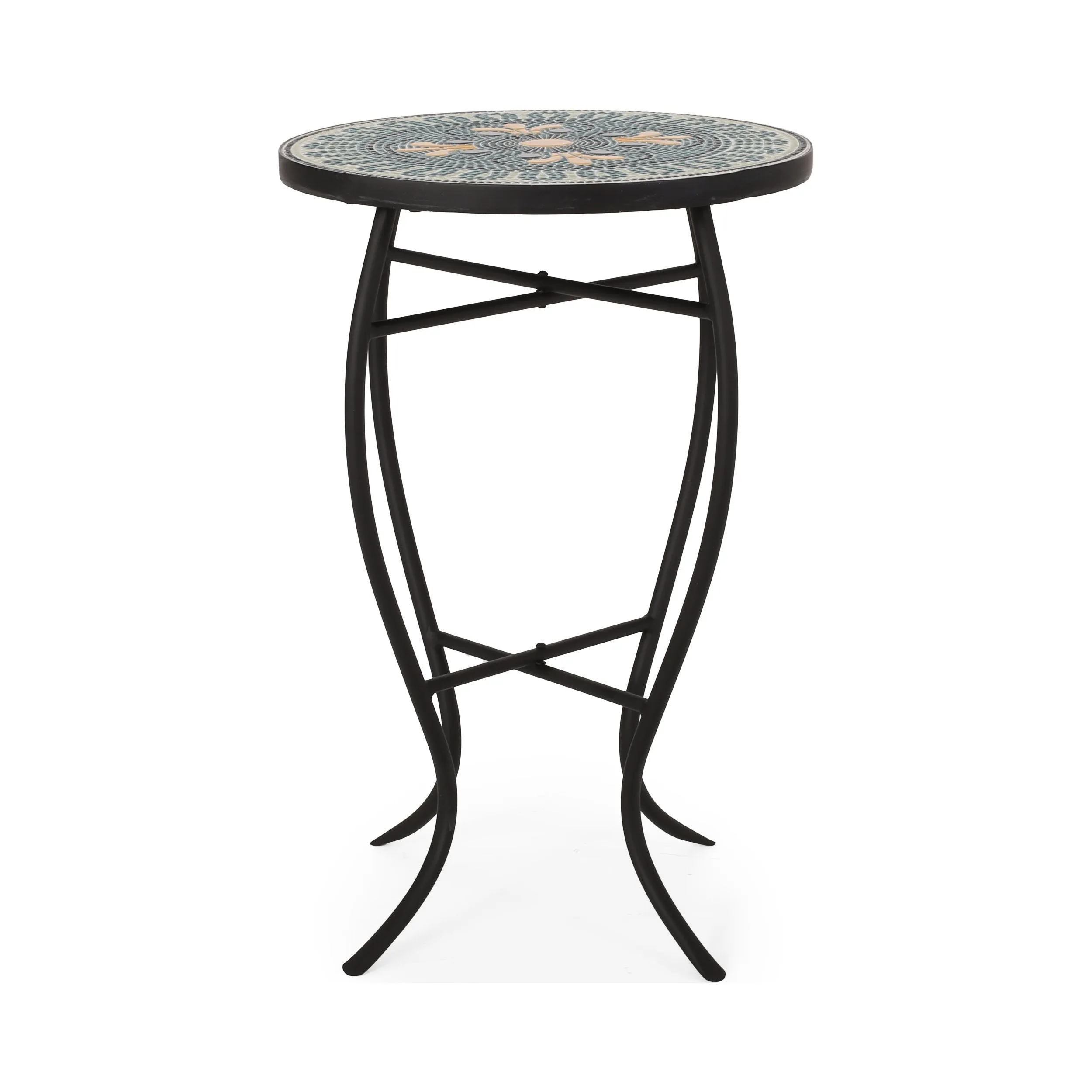 Outdoor Side Table with Tile Top - NH270313 patio chairs, outdoor seating