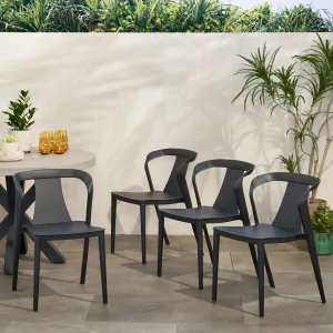 Outdoor Stacking Dining Chair (Set of 4) - NH271213 patio chairs, outdoor seating