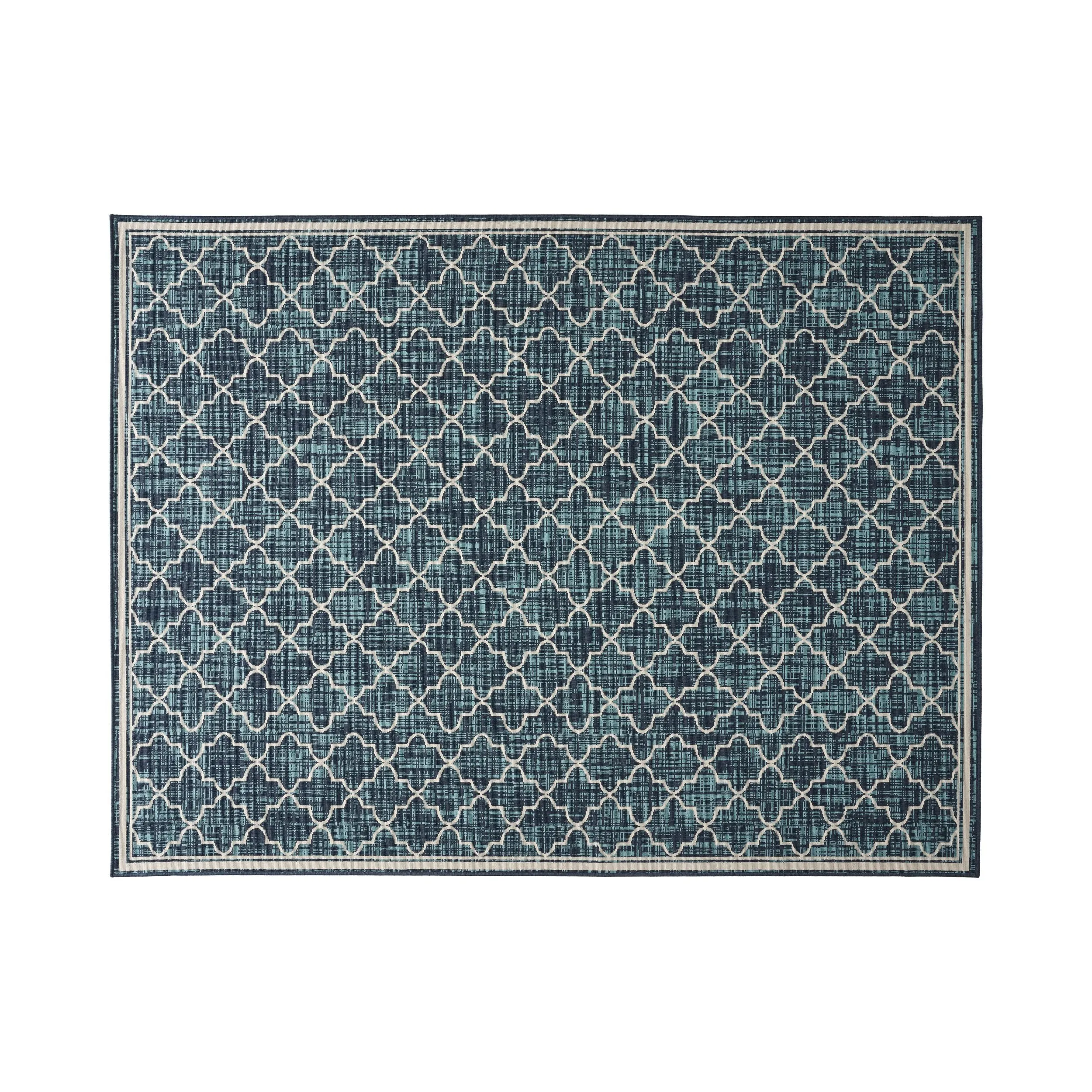 Outdoor Trellis Area Rug, Blue and Ivory - NH575803 patio chairs, outdoor seating