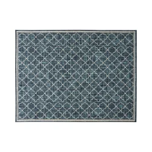 Outdoor Trellis Area Rug, Blue and Ivory - NH575803 patio chairs, outdoor seating