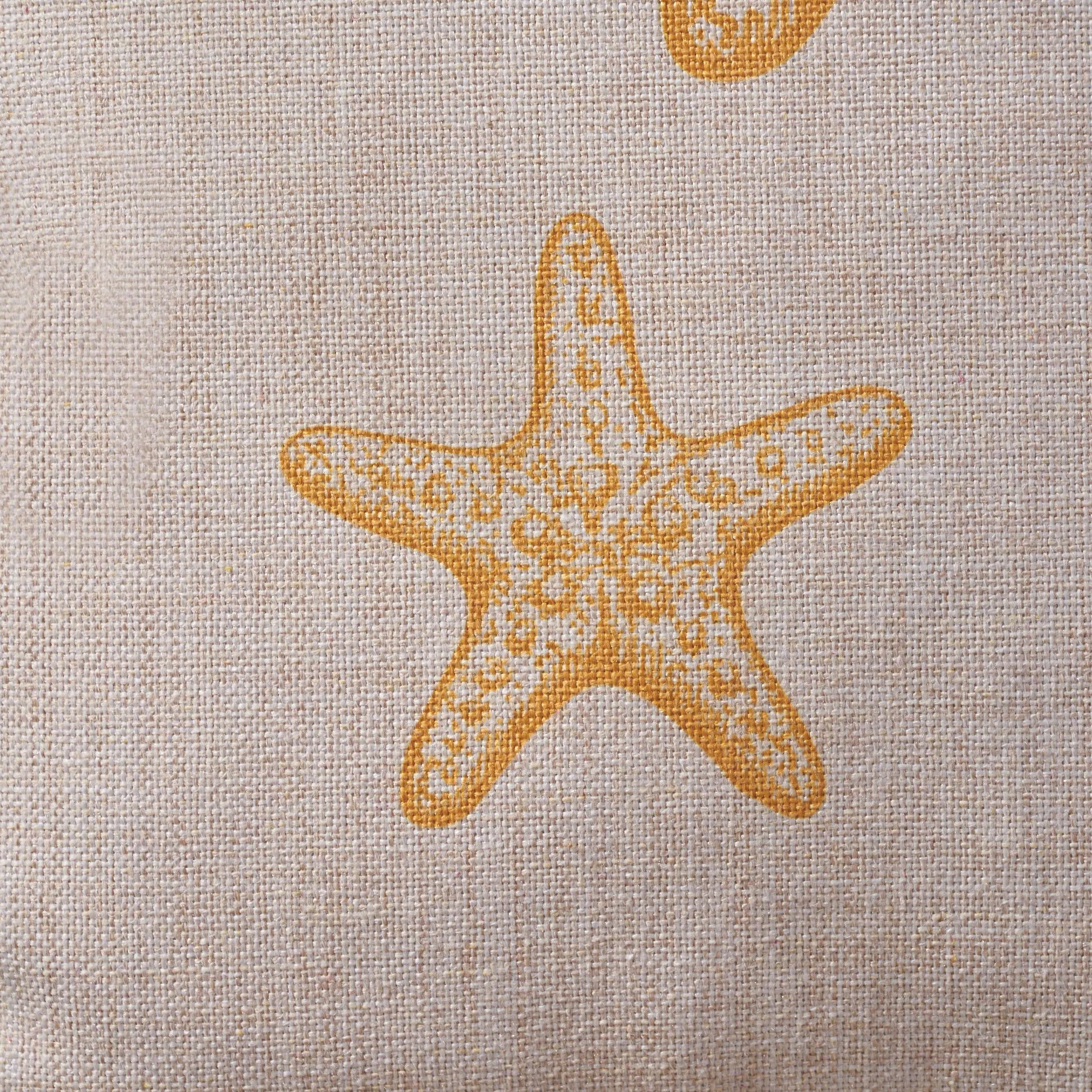 Outdoor Water Resistant 18-inch Square Pillow, Orange on Beige - NH097503