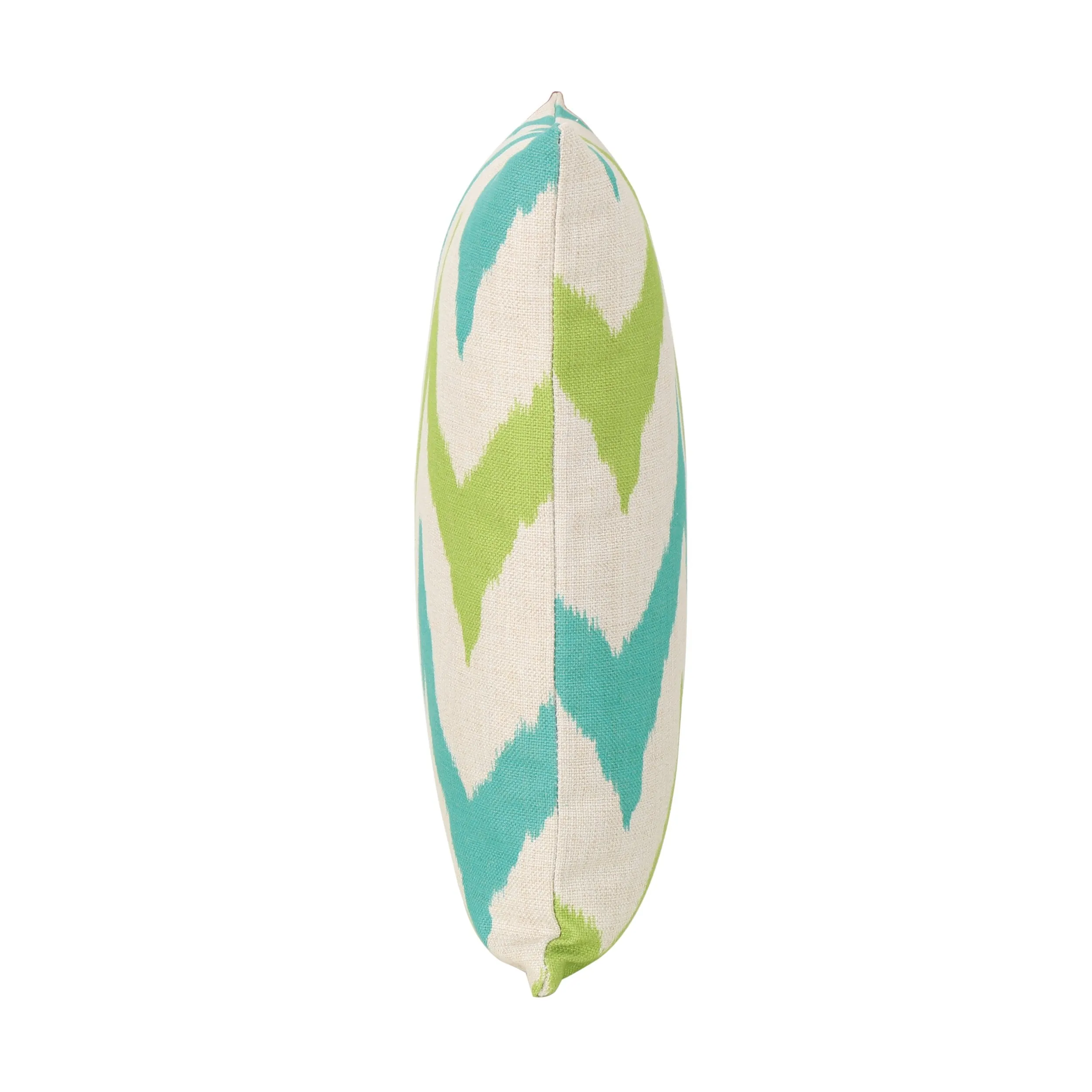 Outdoor Water Resistant 18-inch Square Pillow, Teal / Green Chevron - NH597503