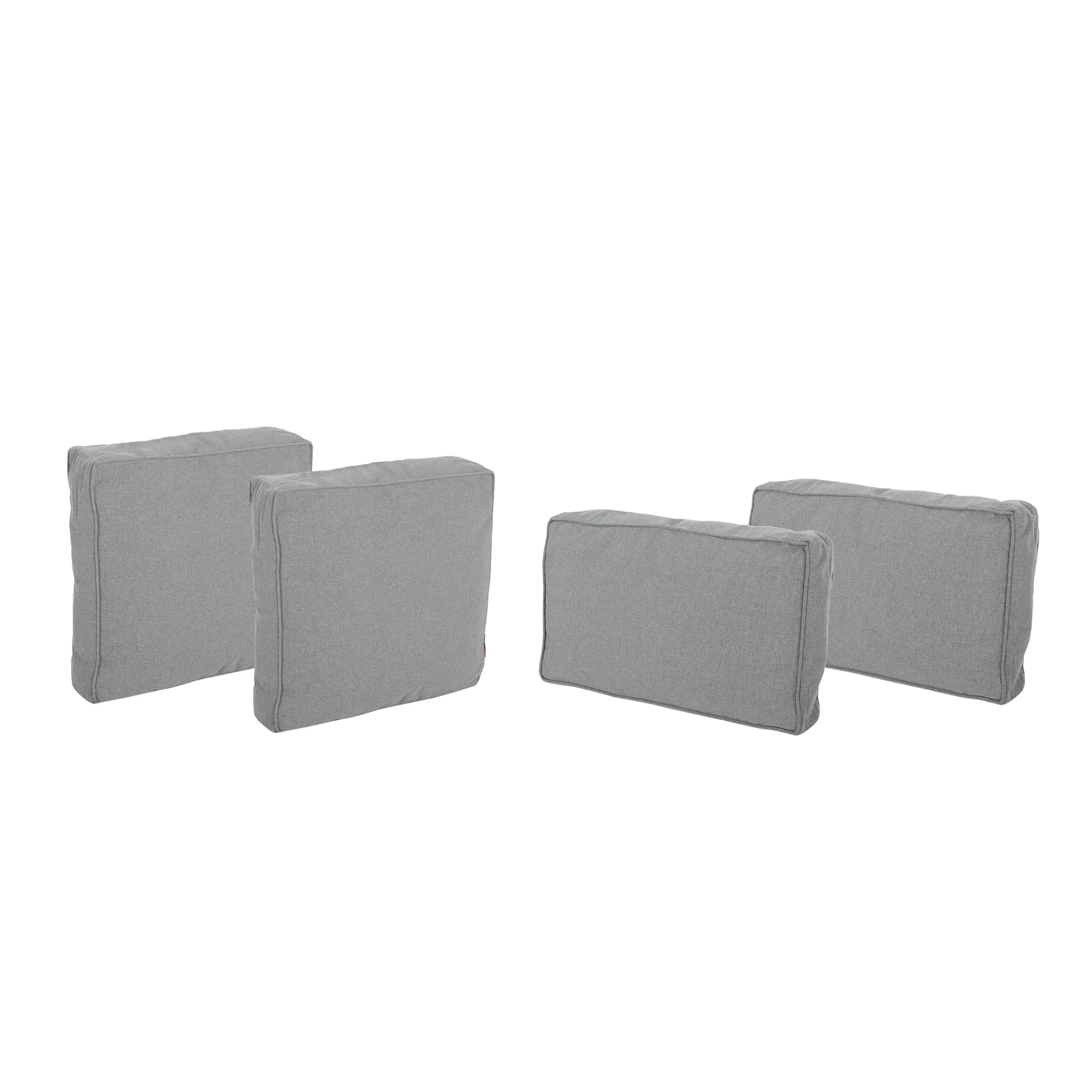 Outdoor Water Resistant 18" Square Throw and 12"x20" Rectangular Lumbar Pillow Set (Set of 4) - NH850803