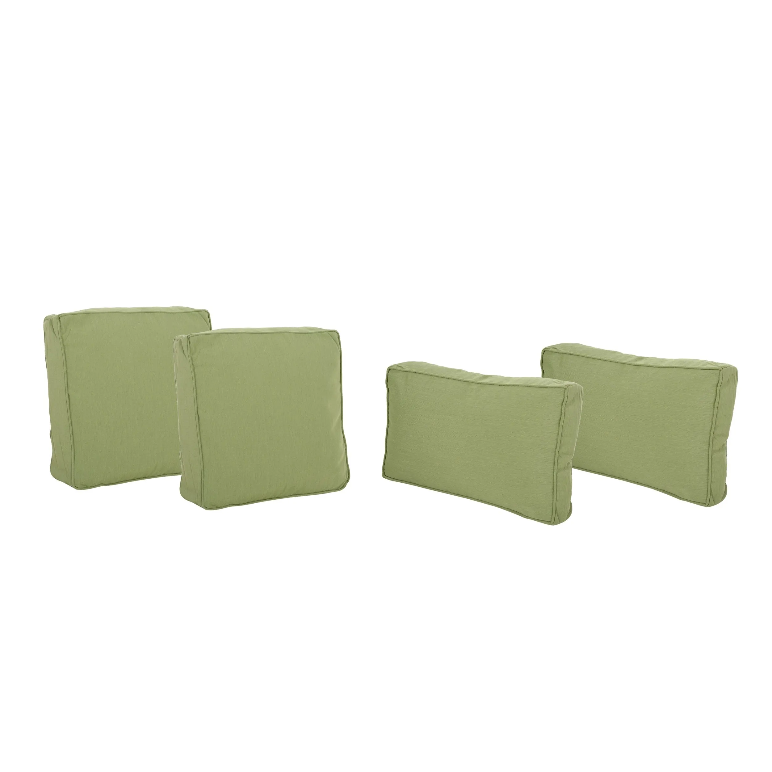 Outdoor Water Resistant 18" Square Throw and 12"x20" Rectangular Lumbar Pillow Set (Set of 4) - NH850803