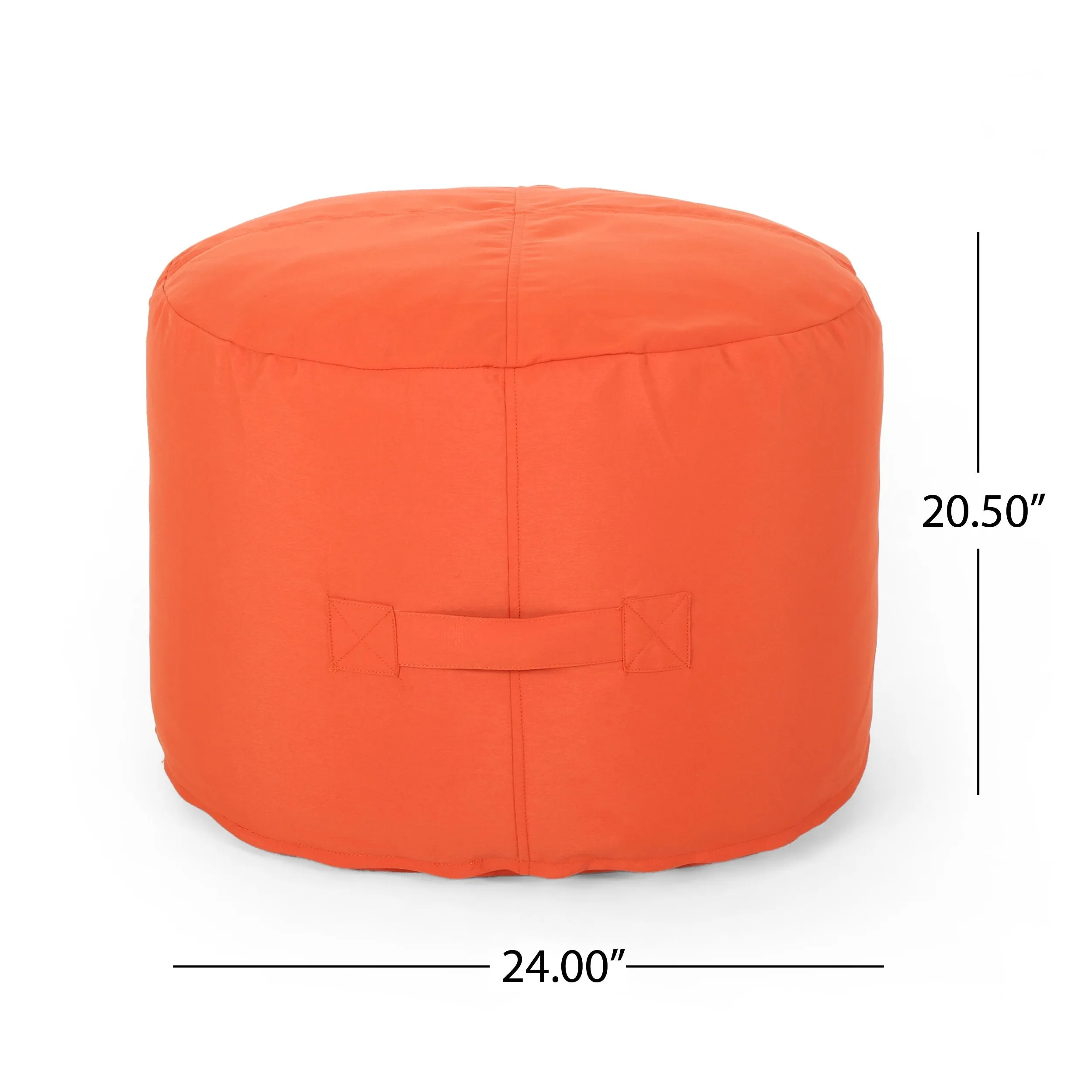 Outdoor Water Resistant 4.5 Bean Bag and 2 Ottoman Pouf Set - NH510803