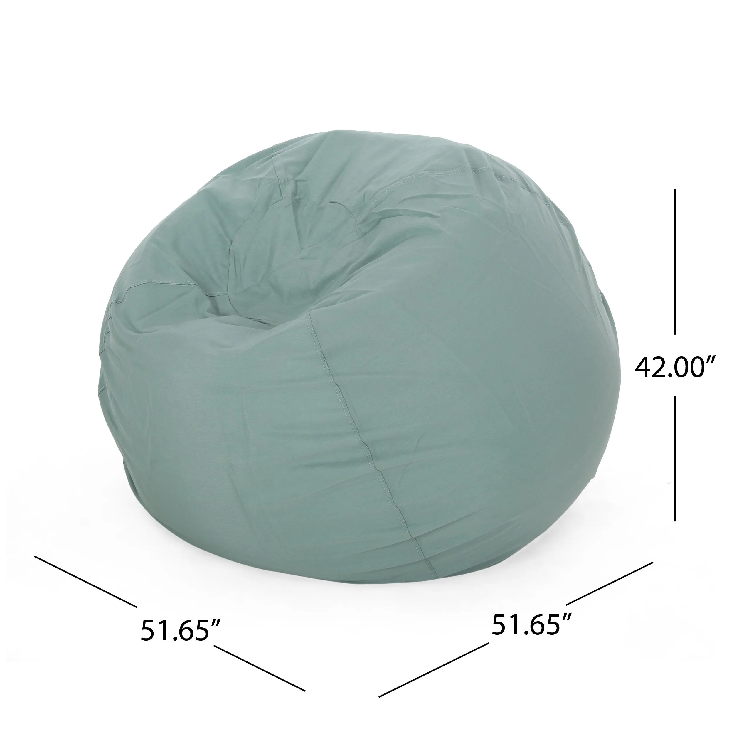 Outdoor Water Resistant 4.5 Bean Bag and 2 Ottoman Pouf Set - NH510803