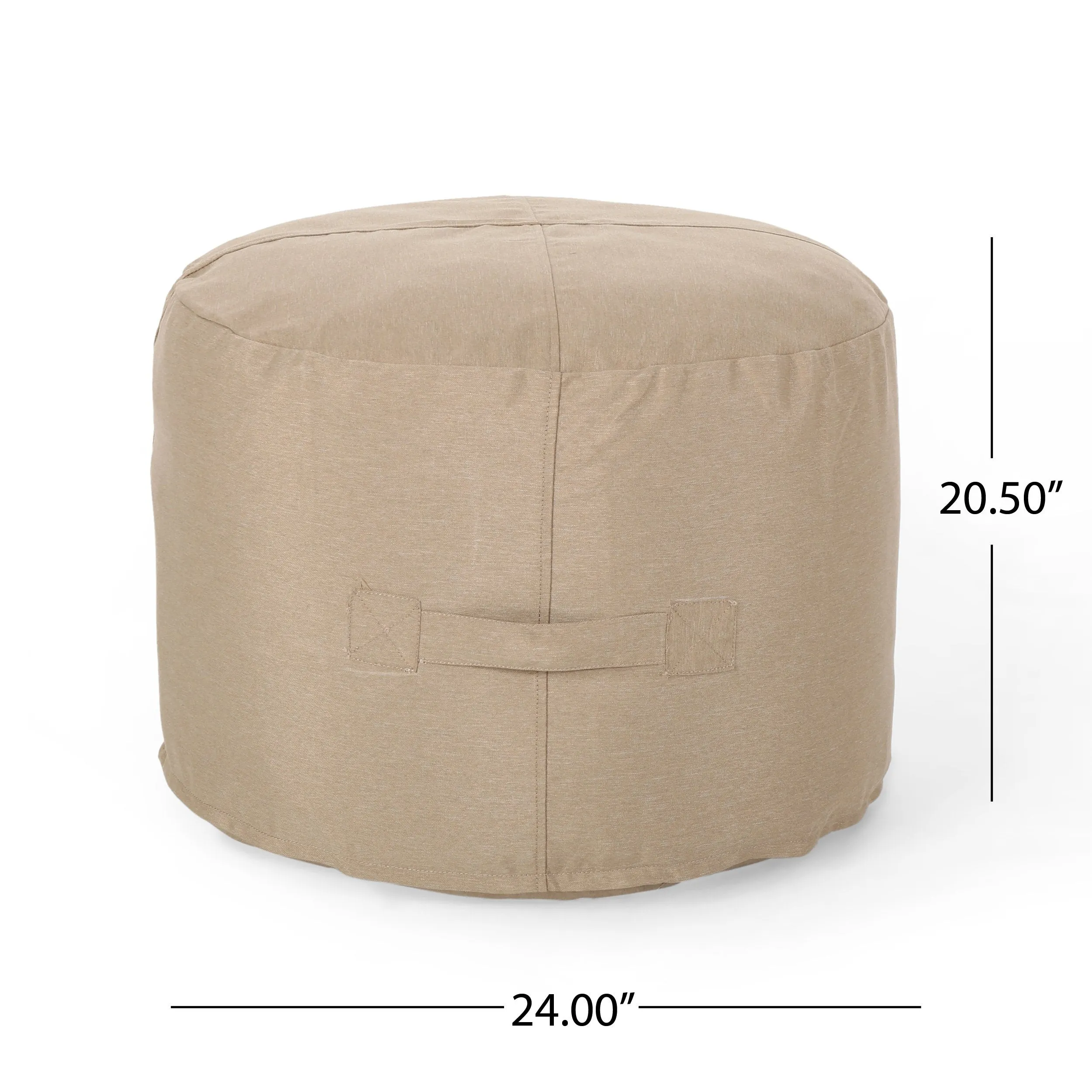 Outdoor Water Resistant 4.5 Bean Bag and 2 Ottoman Pouf Set - NH510803