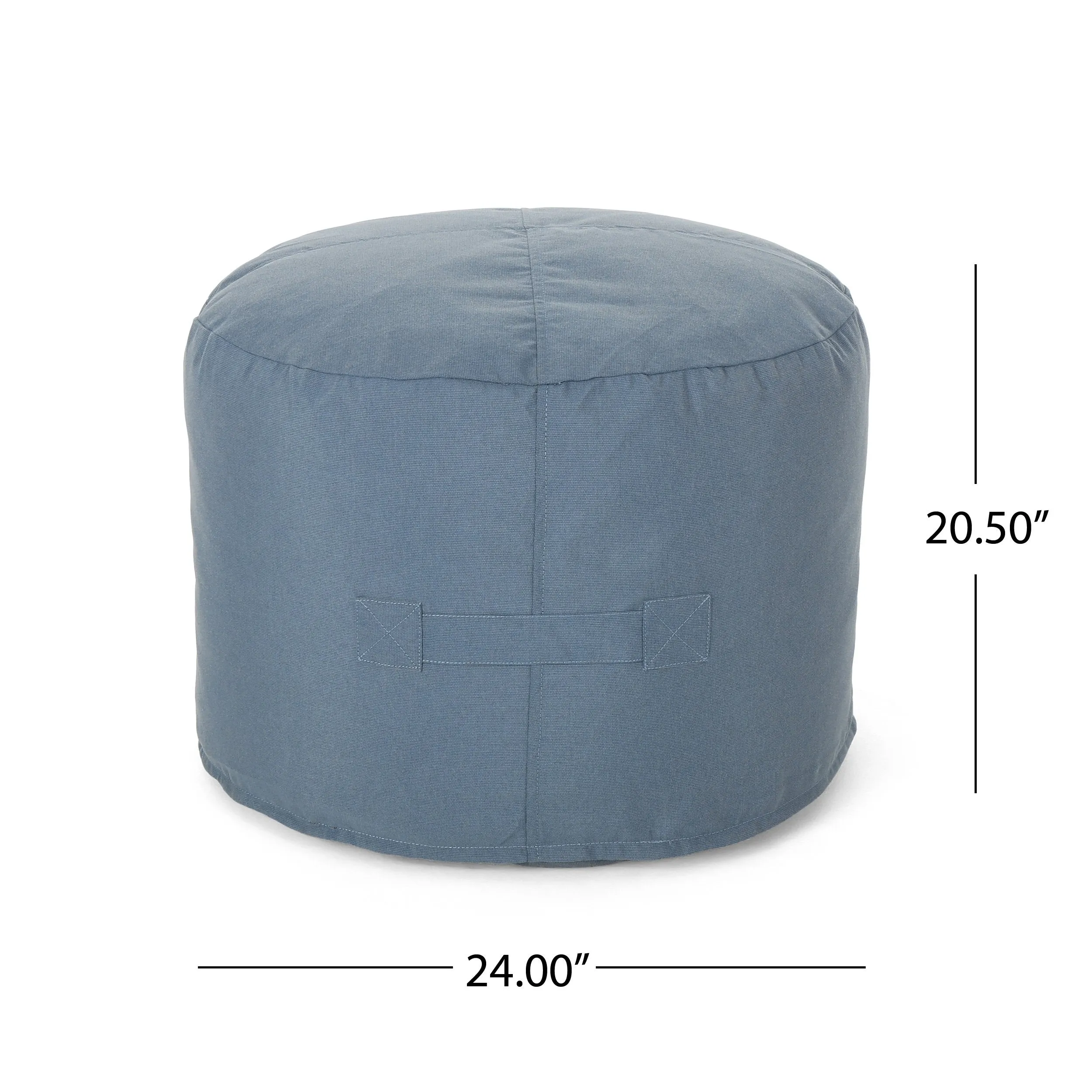 Outdoor Water Resistant 4.5 Bean Bag and 2 Ottoman Pouf Set - NH510803