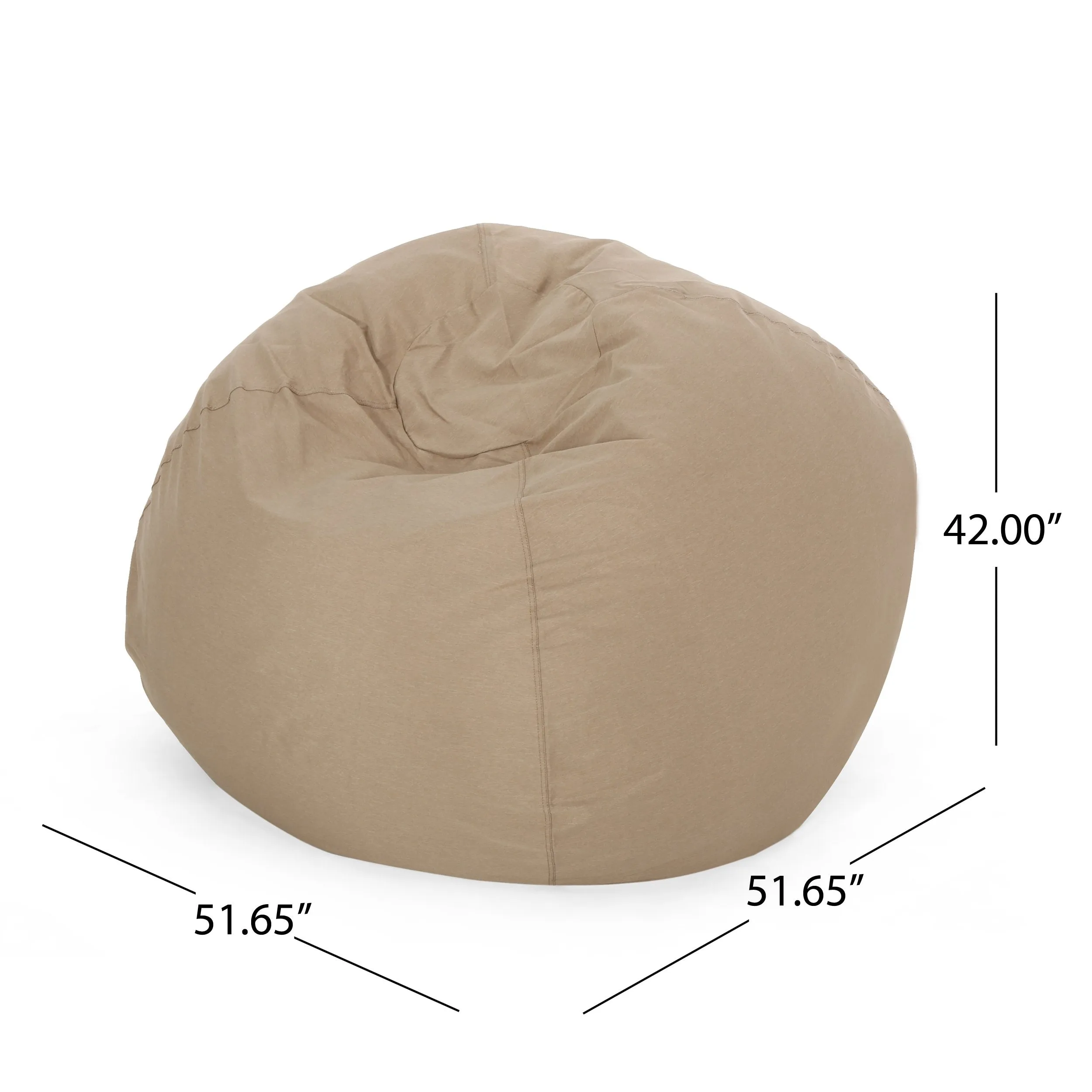 Outdoor Water Resistant 4.5 Bean Bag and 2 Ottoman Pouf Set - NH510803