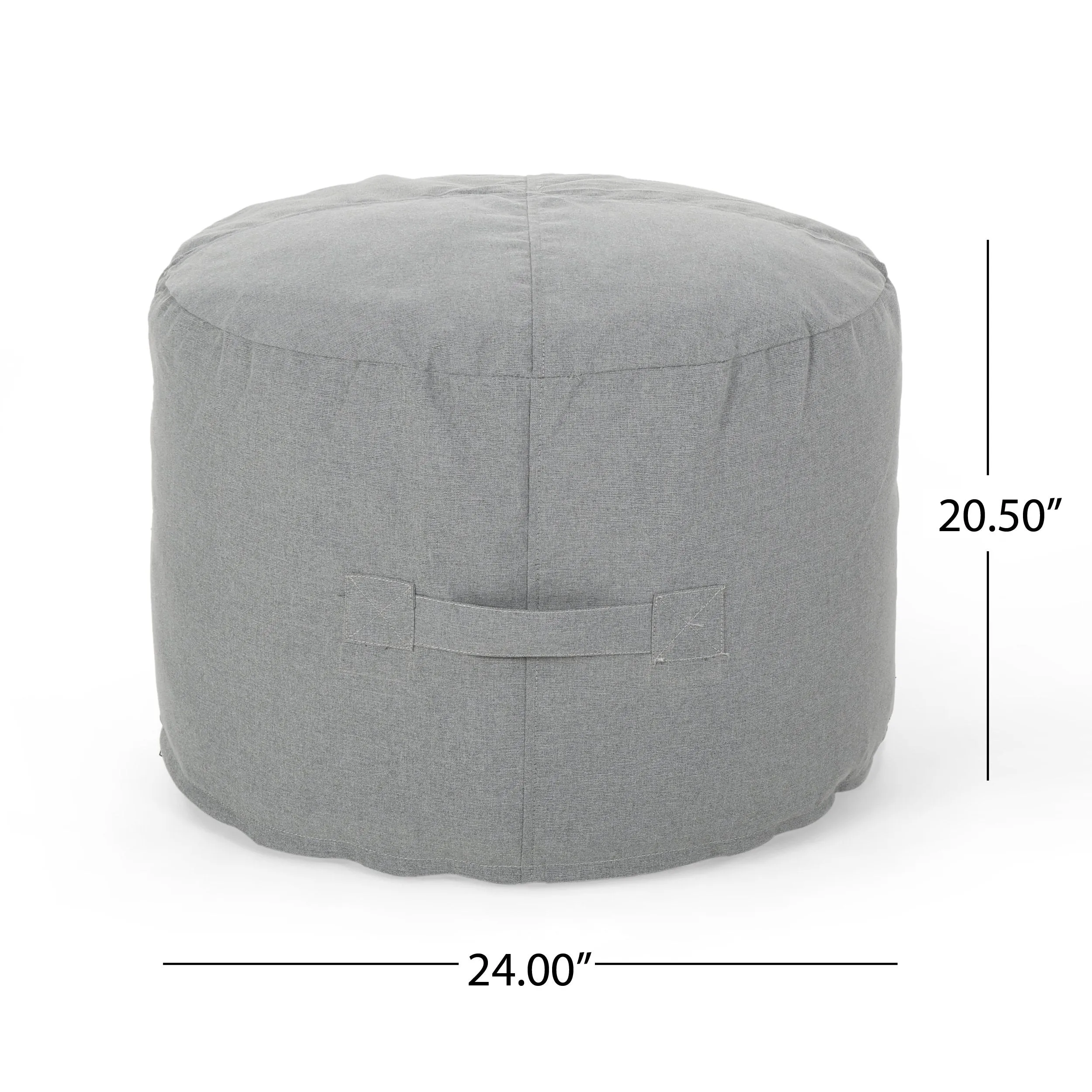 Outdoor Water Resistant 4.5 Bean Bag and 2 Ottoman Pouf Set - NH510803