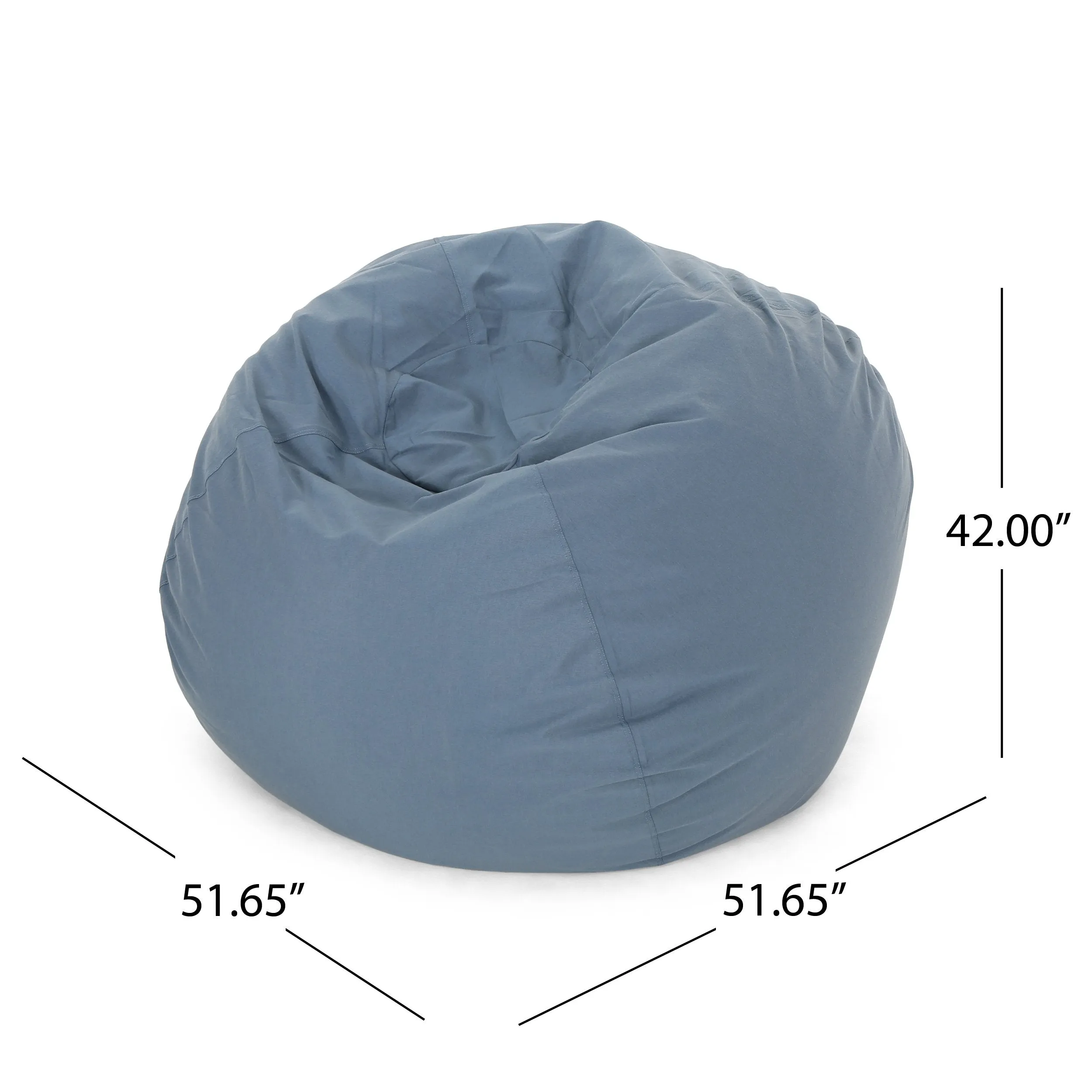 Outdoor Water Resistant 4.5 Bean Bag and 2 Ottoman Pouf Set - NH510803