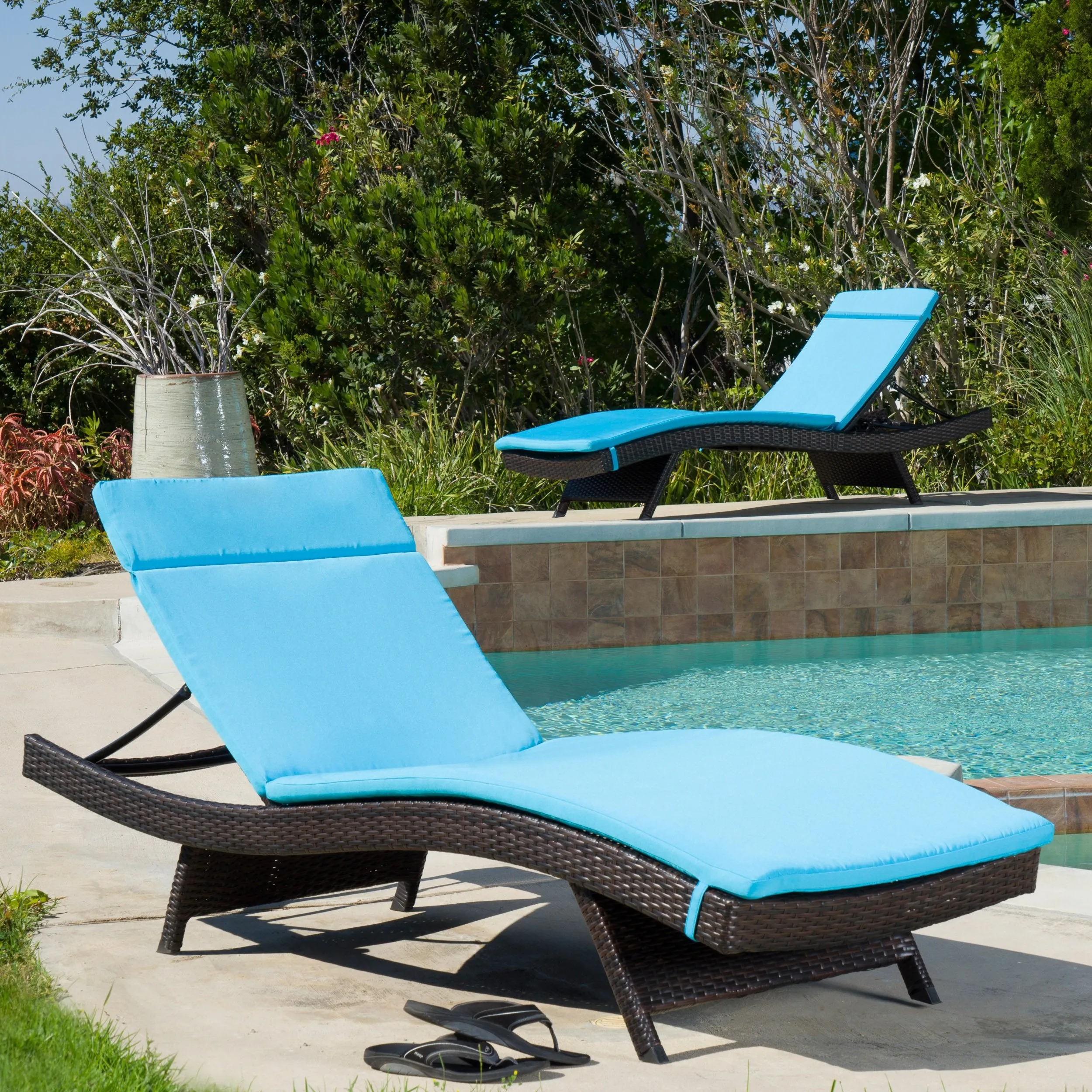 Outdoor Water Resistant Chaise Lounge Cushion - NH779003