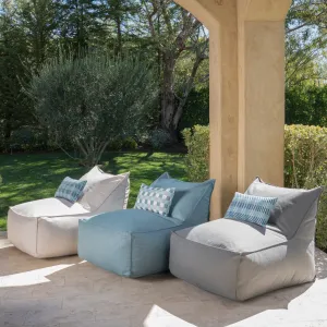 Outdoor Water Resistant Fabric Bean Bag Lounger - NH222403 patio chairs, outdoor seating