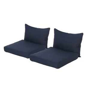 Outdoor Water Resistant Fabric Club Chair Cushions with Piping (Set of 2) - NH824313 patio chairs, outdoor seating