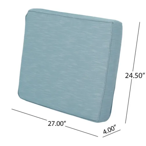 Outdoor Water Resistant Fabric Club Chair Cushions with Piping (Set of 2) - NH824313