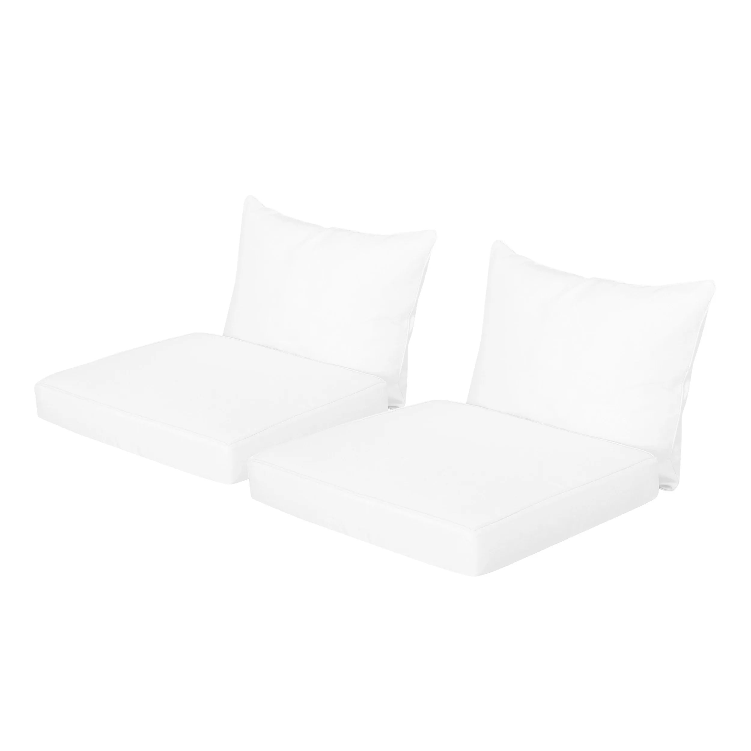 Outdoor Water Resistant Fabric Club Chair Cushions with Piping (Set of 2) - NH824313