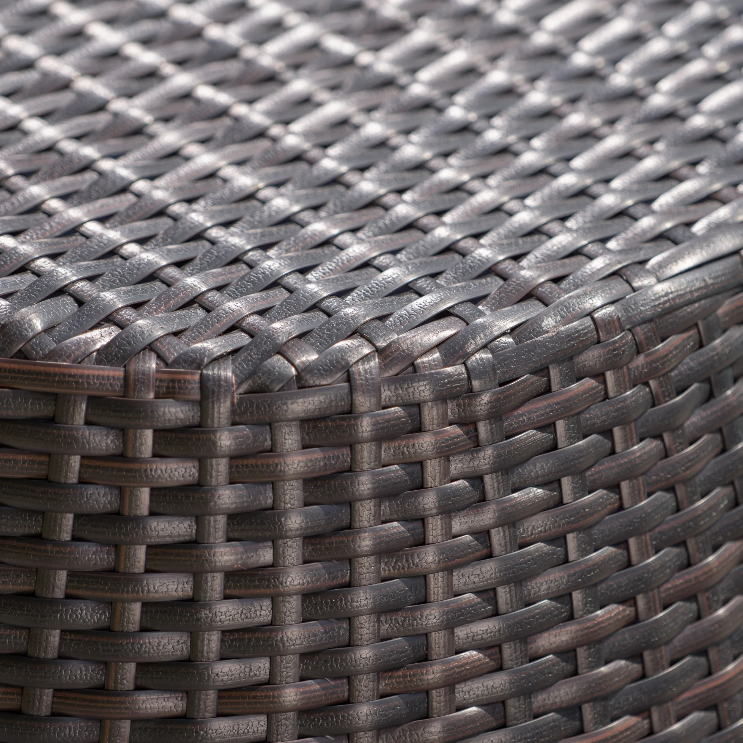 Outdoor Wicker 14.00-inch Barrel Side Table - NH928003