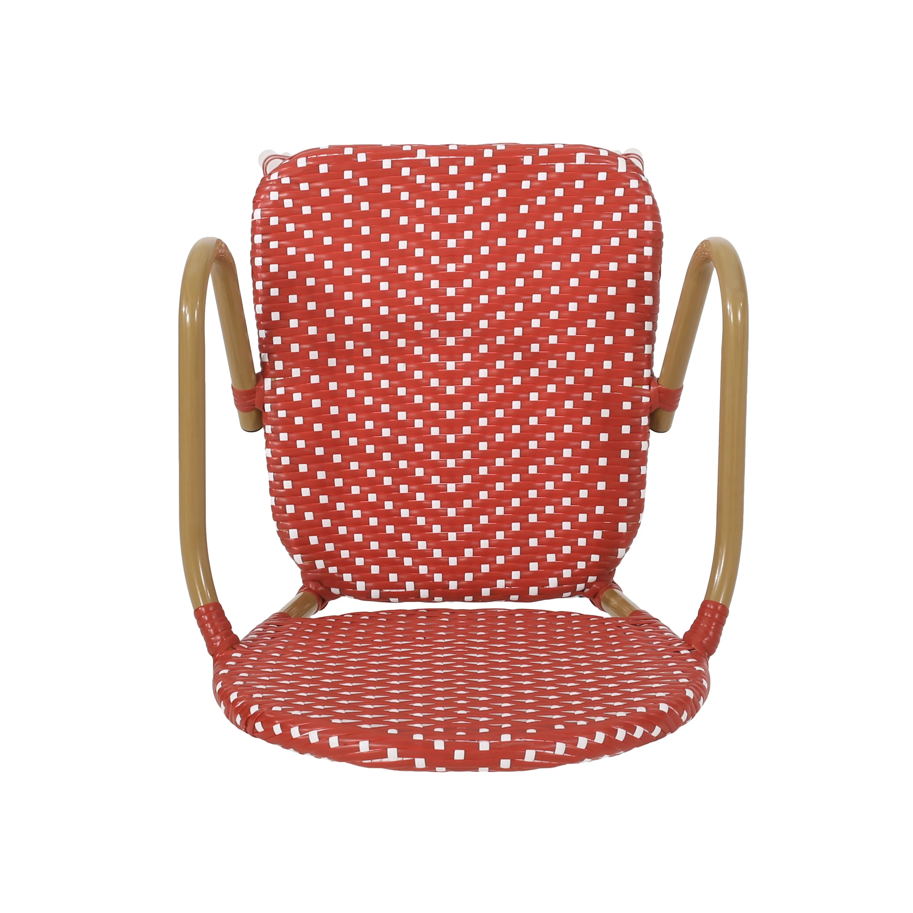 Outdoor Wicker and Aluminum French Barstools