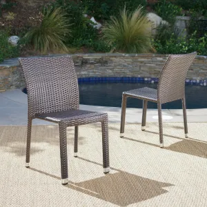 Outdoor Wicker Armless Stack Chairs With Aluminum Frame - NH132103 patio chairs, outdoor seating