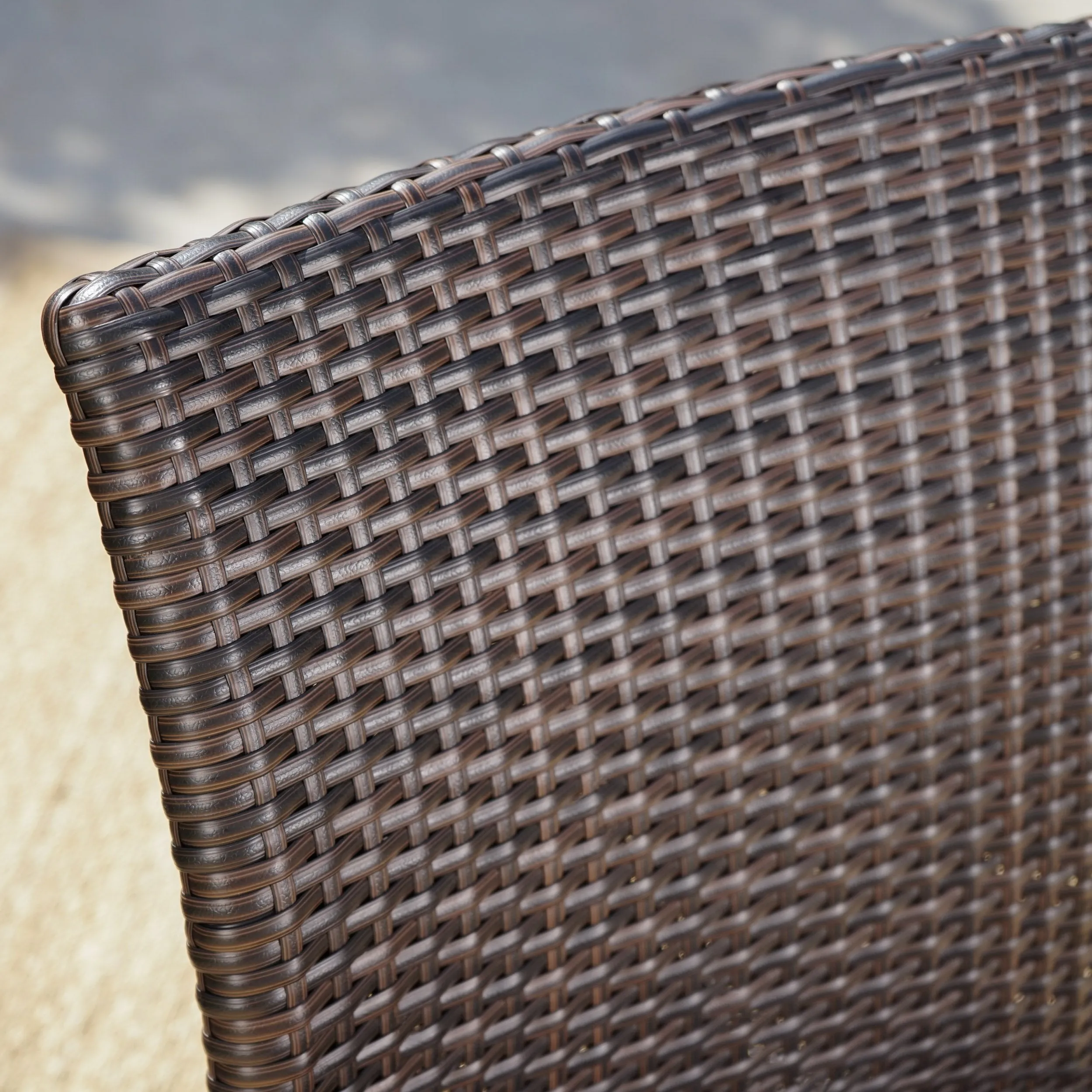 Outdoor Wicker Armless Stack Chairs With Aluminum Frame - NH132103