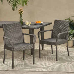 Outdoor Wicker Dining Chair (Set of 2) - NH070113 patio chairs, outdoor seating
