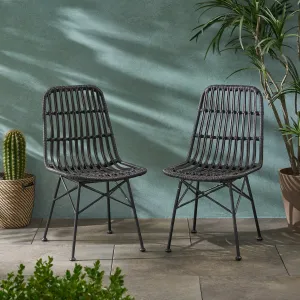 Outdoor Wicker Dining Chair (Set of 2) - NH199903 patio chairs, outdoor seating