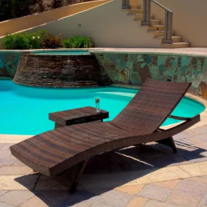 Outdoor Wicker Lounge and Table - NH469352 patio chairs, outdoor seating