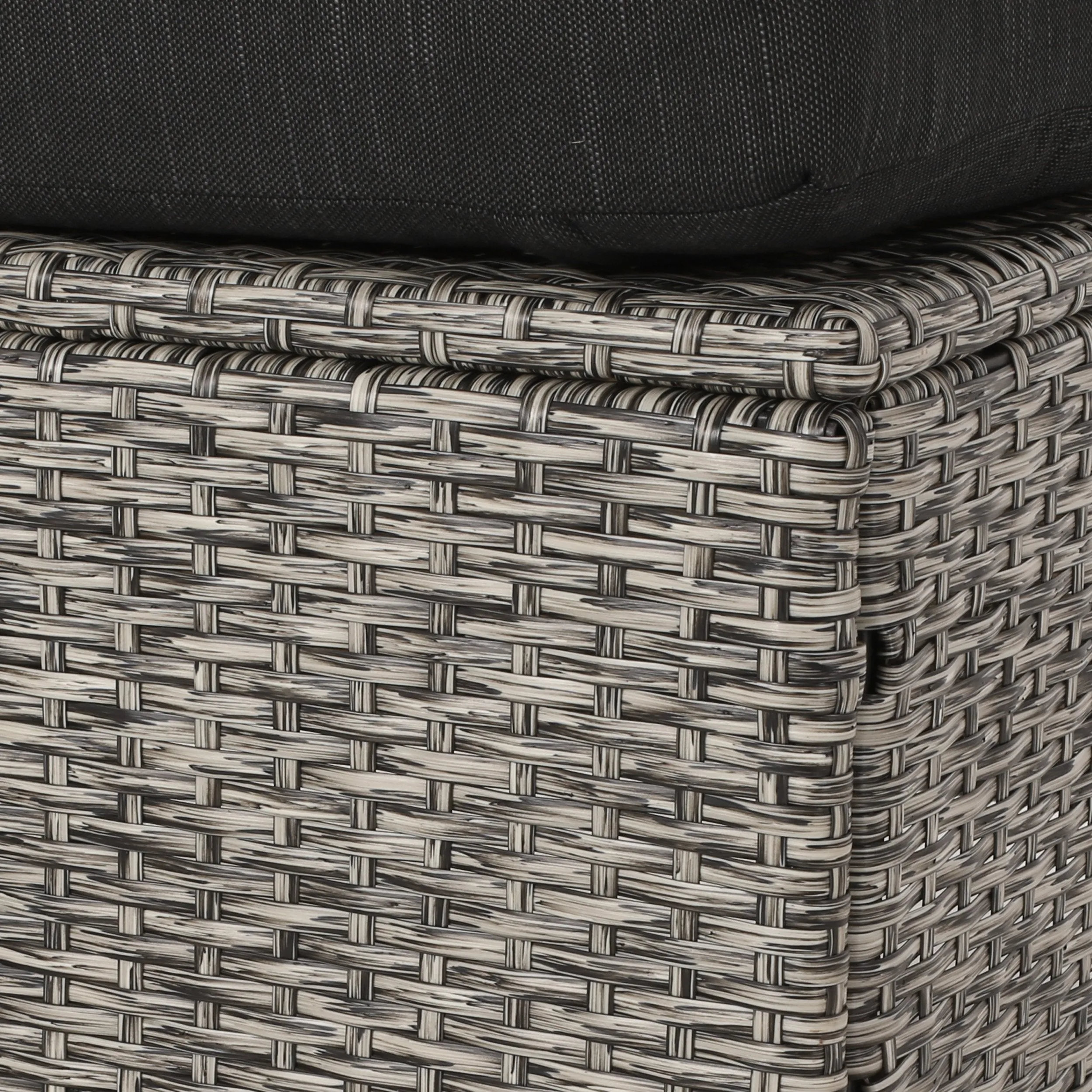 Outdoor Wicker Ottoman with Cushion, Set of 2 - NH579313